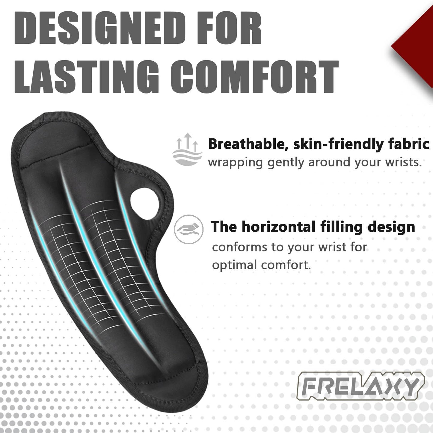 Frelaxy Wrist Weights with Thumb Loops Lock for Men Women 1lb*2 2lbs*2 3lbs*2 Ankle Weights Weighted Gloves for Running Strength Training Yoga Walking Exercises (Red, 1 lb x 2)
