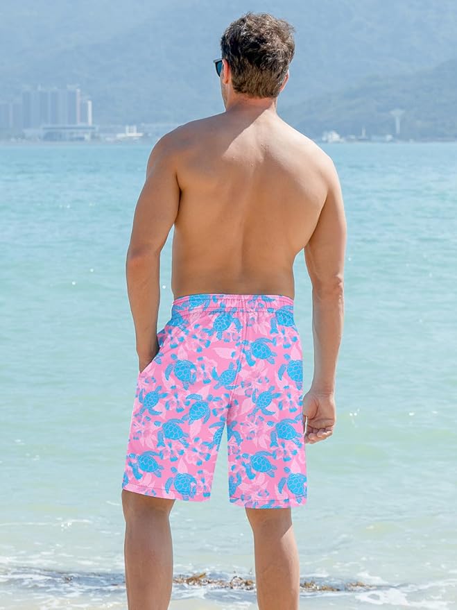 Goodstoworld Mens Swim Trunks with Compression Liner 9'' Inseam Quick Dry Swimsuit Shorts M-3XL