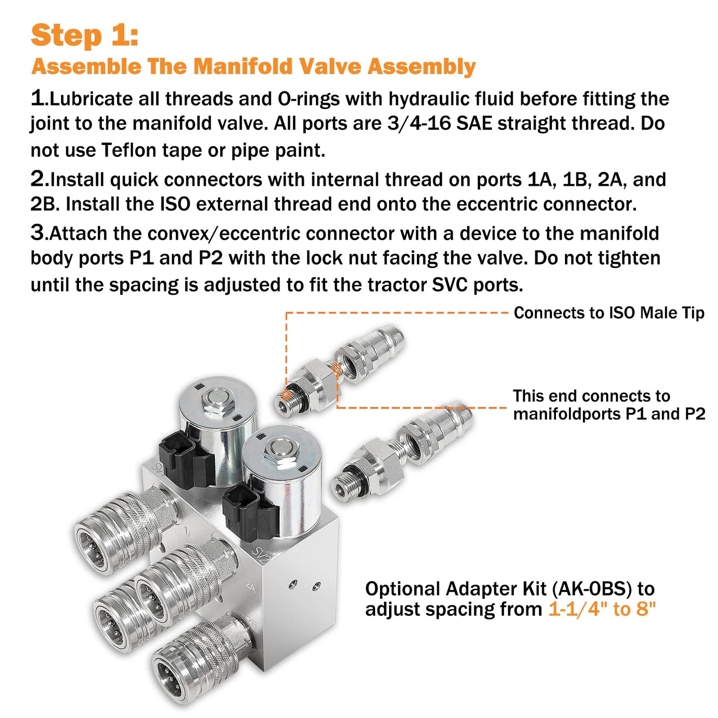 Hydraulic Multiplier Kit - SCV Splitter Valve 2 Circuit fit for JohnDeere/Case/Kubota Tractors,SCV Splitter/Diverter Manifold Valve with Switch Box Control,Hydraulic Multiplier 2 Circuit Kit 3000 PSI