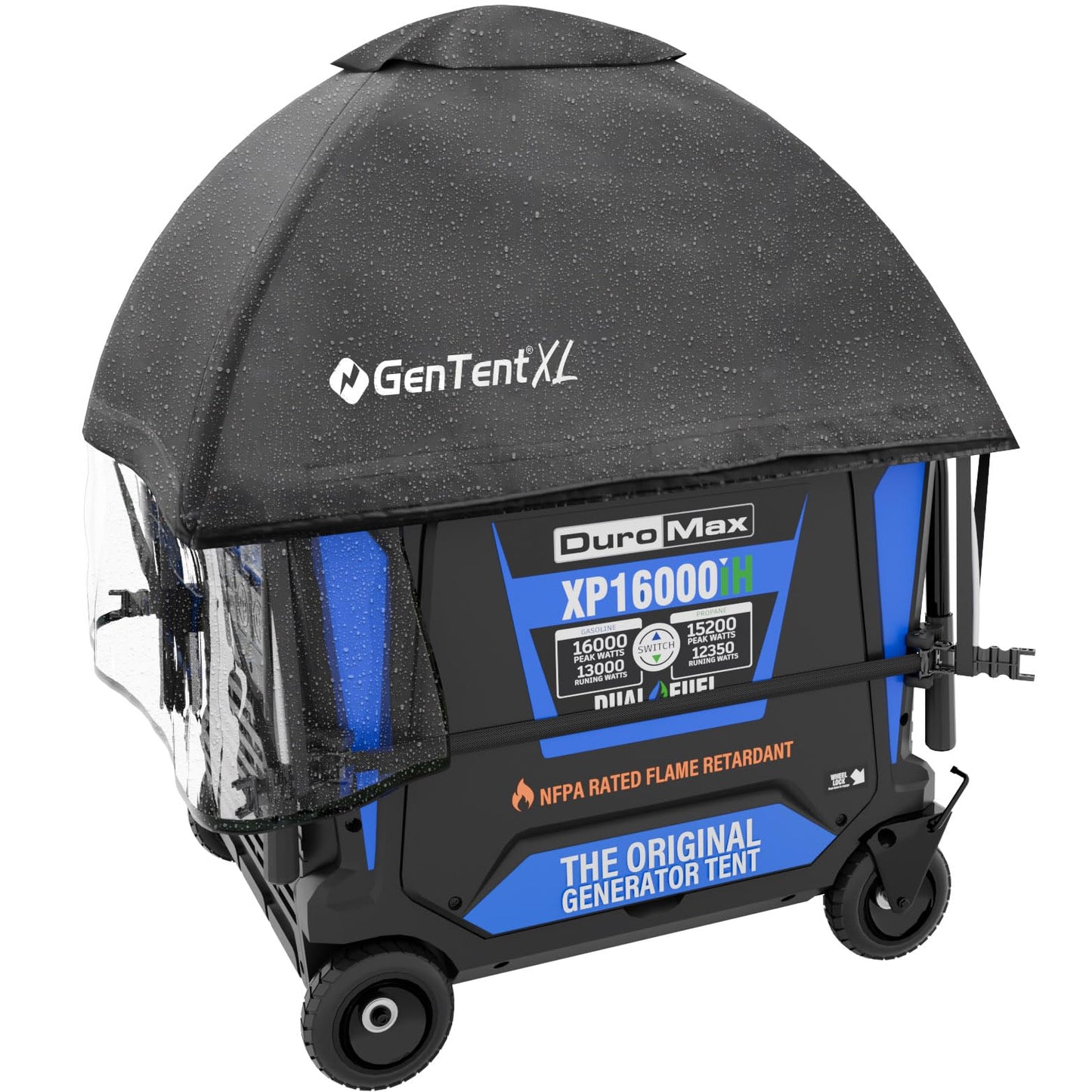 GenTent XL Inverter Running Cover – Generator Tent for Larger Encased Inverters (Black, XL - Standard)