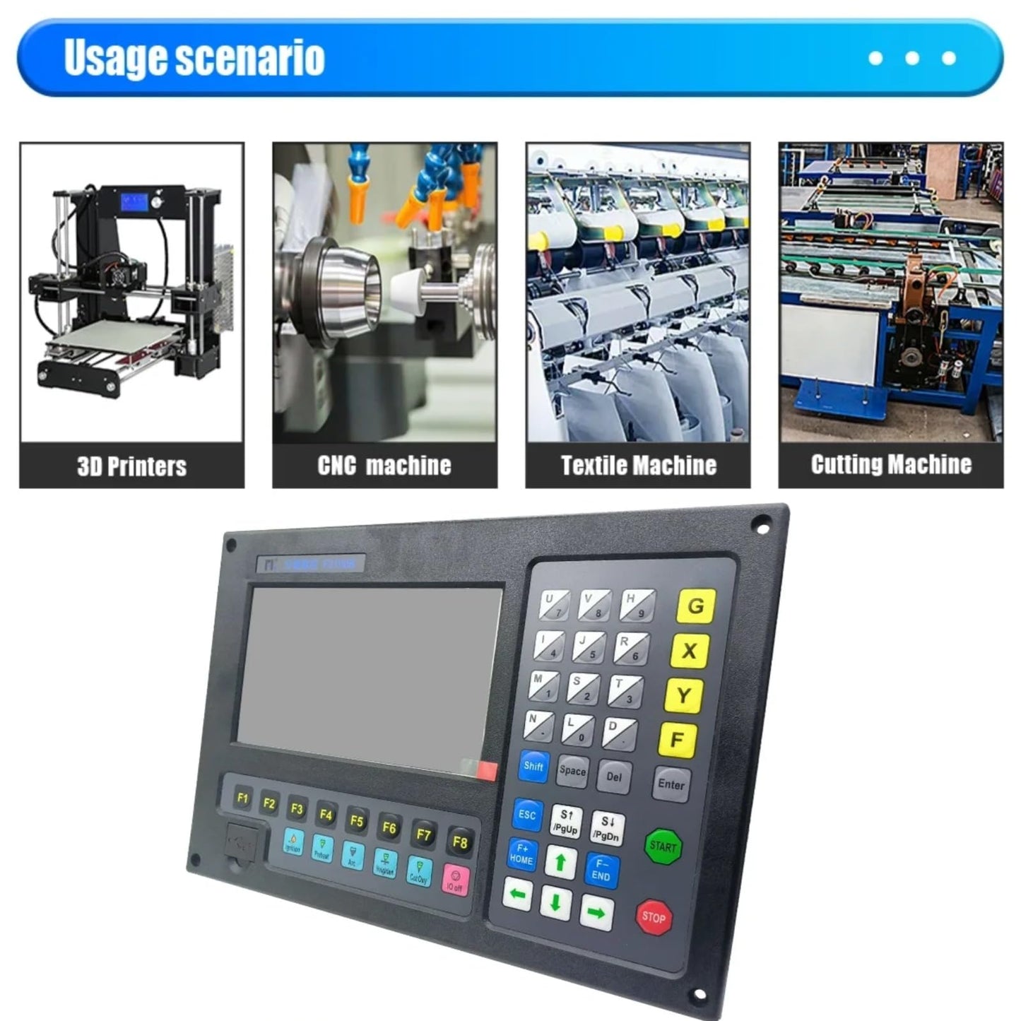 Dual Axis CNC Motion Controller System F2100B 7" HD LCD Display for Plasma Cutting Machine Precision Control Unit with Stable Linkage Technology
