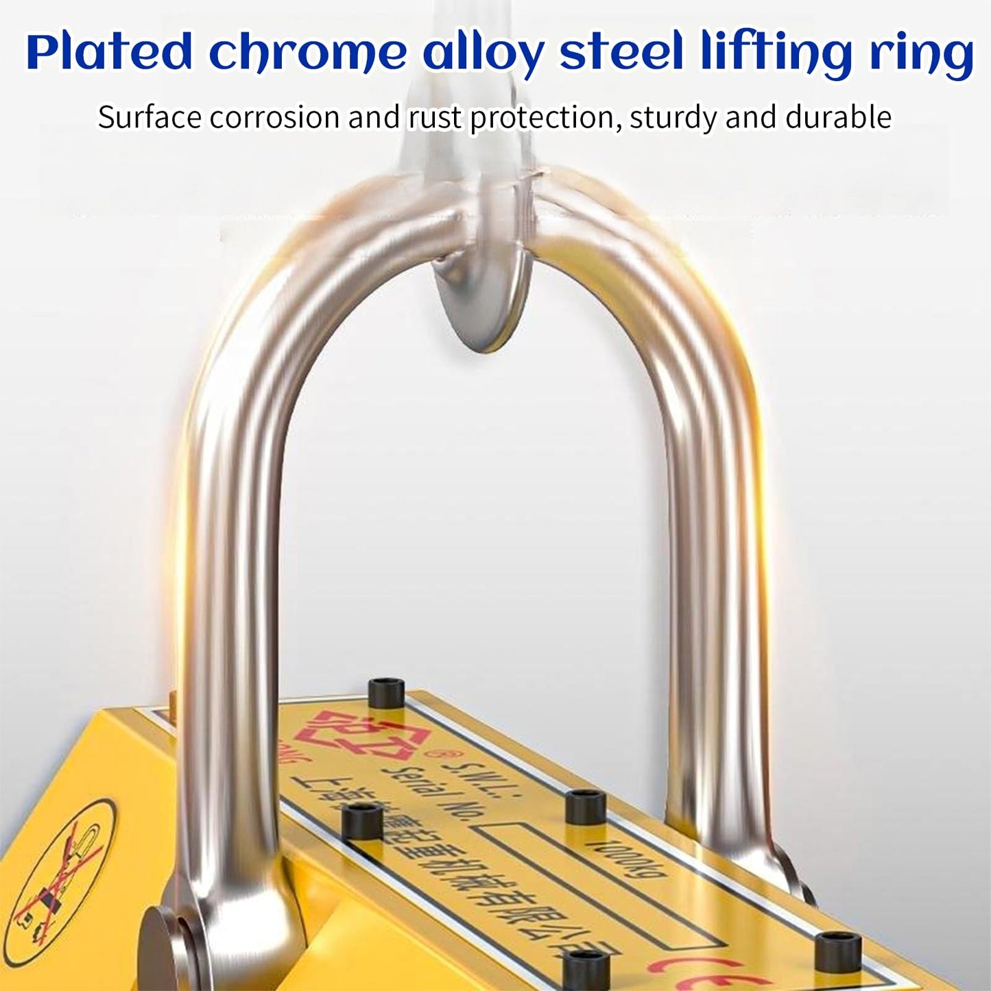880 lb/400kg Magnetic Lifter, Permanent Magnetic Lifter with Release for Lifting Plate Steel, Board, Used in Shop Crane, Board, Hoist