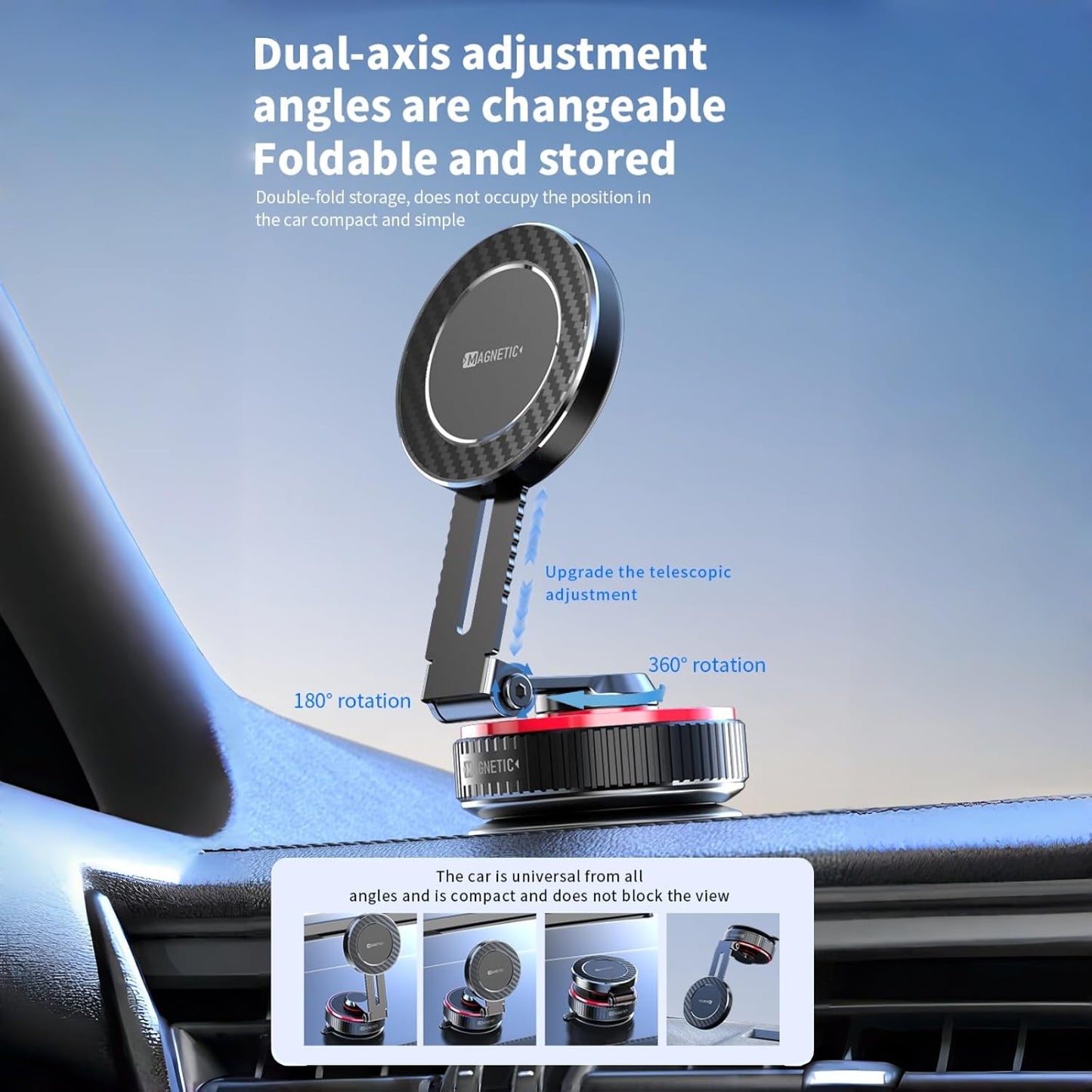 CSZAOA 2026 iPhone17 16 15 14 13 12 Upgraded Vacuum Magnetic Mobile Phone Holder Cars for Magsafe Car Mount, Exclusive