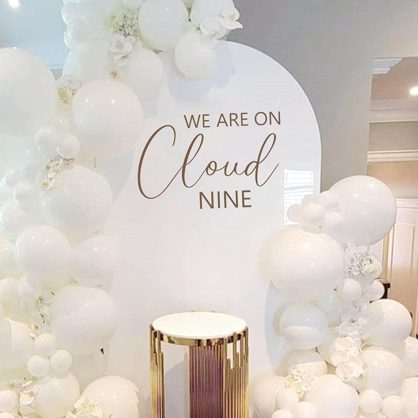 On Cloud Nine Wall Decal - Baby Shower & Bachelorette Party Decor | Engagement Photobooth Backdrop