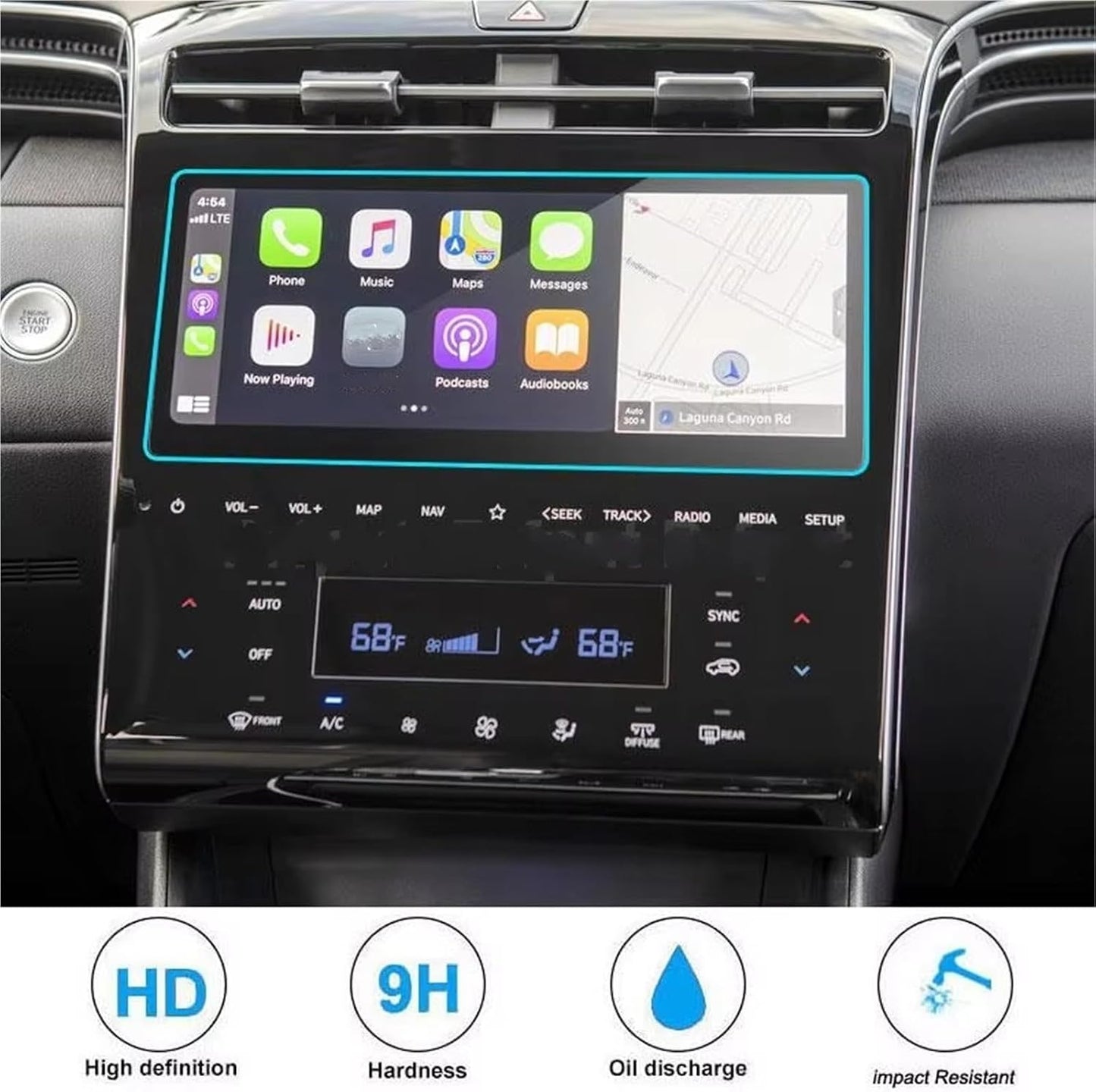 WIJMCTHC NX4 2021 2022 Infotainment(10.25 inch) Car modification Compatible With Hyundai For Tucson Tempered Glass LCD