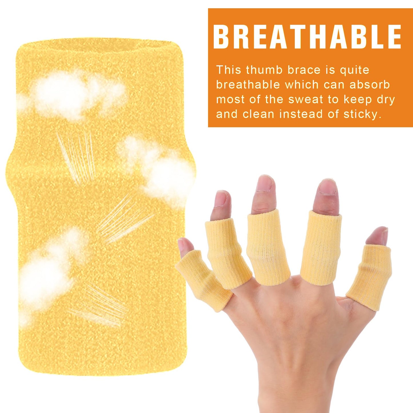 HaiFafafaing 10 Pcs Finger Sleeves, Breathable Finger Brace, Compression Support for Arthritis, Thumb Splint for Relief Support Protector and Reliving Pain
