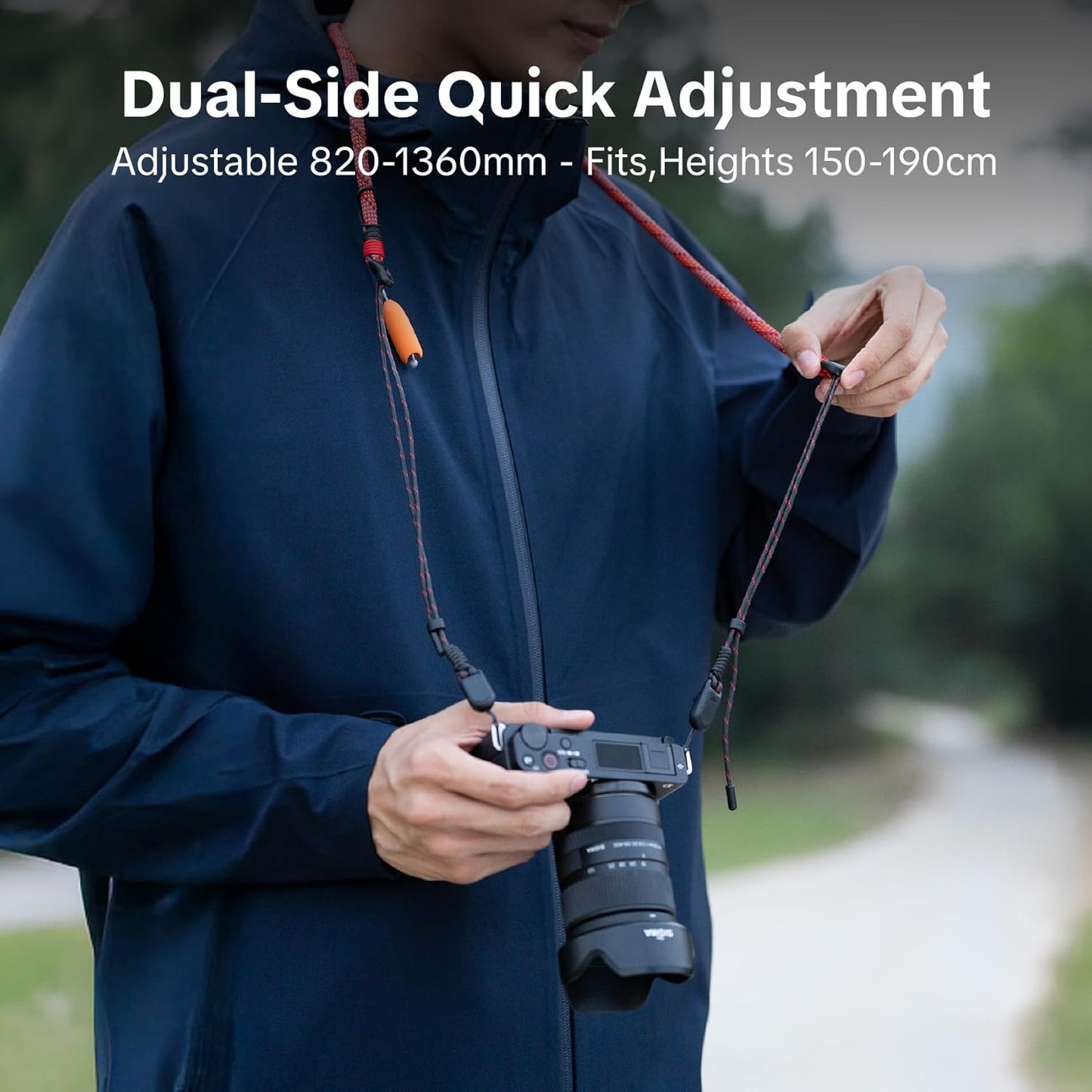 32.2-53.5in 66.1lb PGYTECH Camera Shoulder Strap Slim Outdoor Style, Adjustable Quick Release Neck Strap for Compact