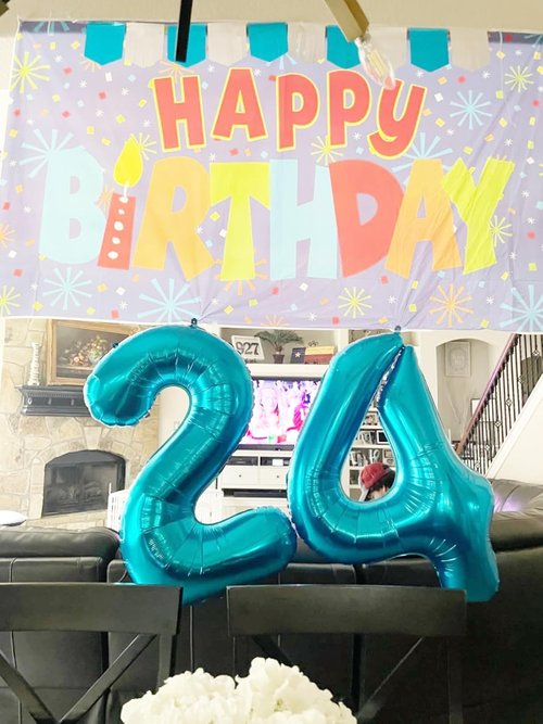 Light Blue Number 9 Balloon by [Brand Name] - 40 Inch Birthday Party Decoration for 9, 19, 90 Celebrations