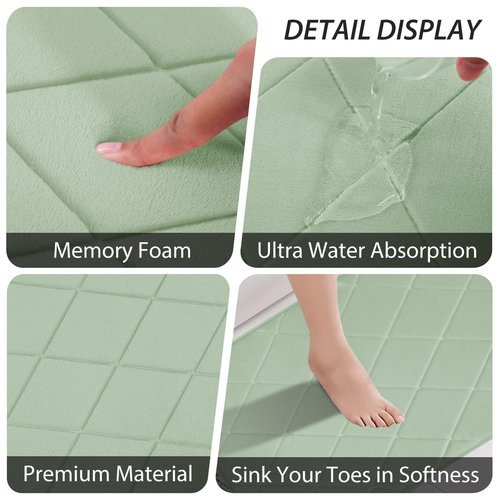 InnJoey Bathroom Accessory Set - 25PC Bathroom Sets with Shower Curtain and Rugs, Sage Green Bathroom Set, Bathroom Accessories Set, Shower Curtain Sets with Rugs, Bathroom Trash Can & Soap Dispenser