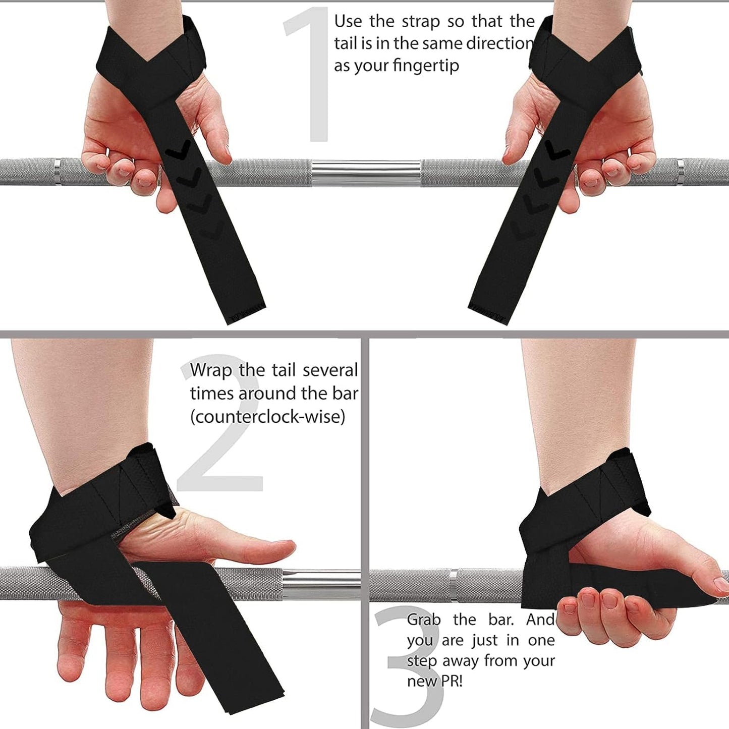 BEAST RAGE Lifting Wrist Straps for Weightlifting, Straps Gym Grip Power Workouts Lifting Straps Padded Neoprene & Premium Cotton Men Women, Deadlift Bodybuilding Exercise Lifting Straps (Gel)