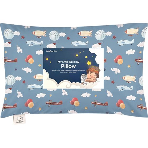 My Little Dreamy Toddler Pillow - Soft Organic Cotton Travel Pillow with Case | 13x18 Inches, Machine Washable, Ideal for Ages 2-5