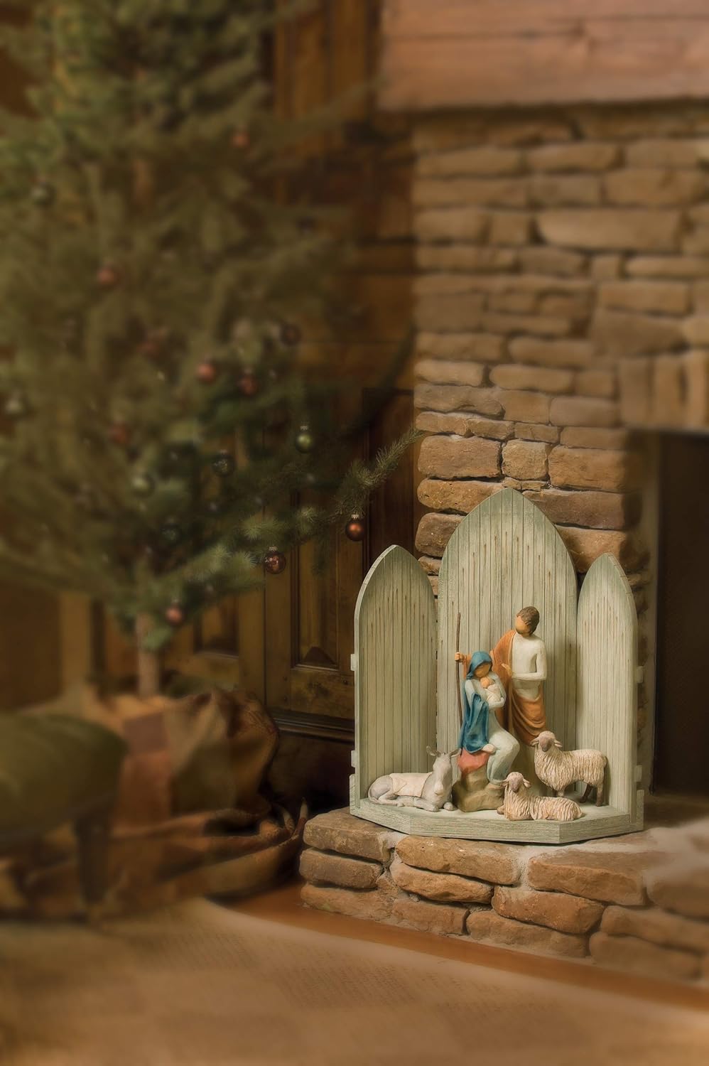 Willow Tree | Hand-Painted Nativity Backdrop - Sanctuary for The Christmas Story
