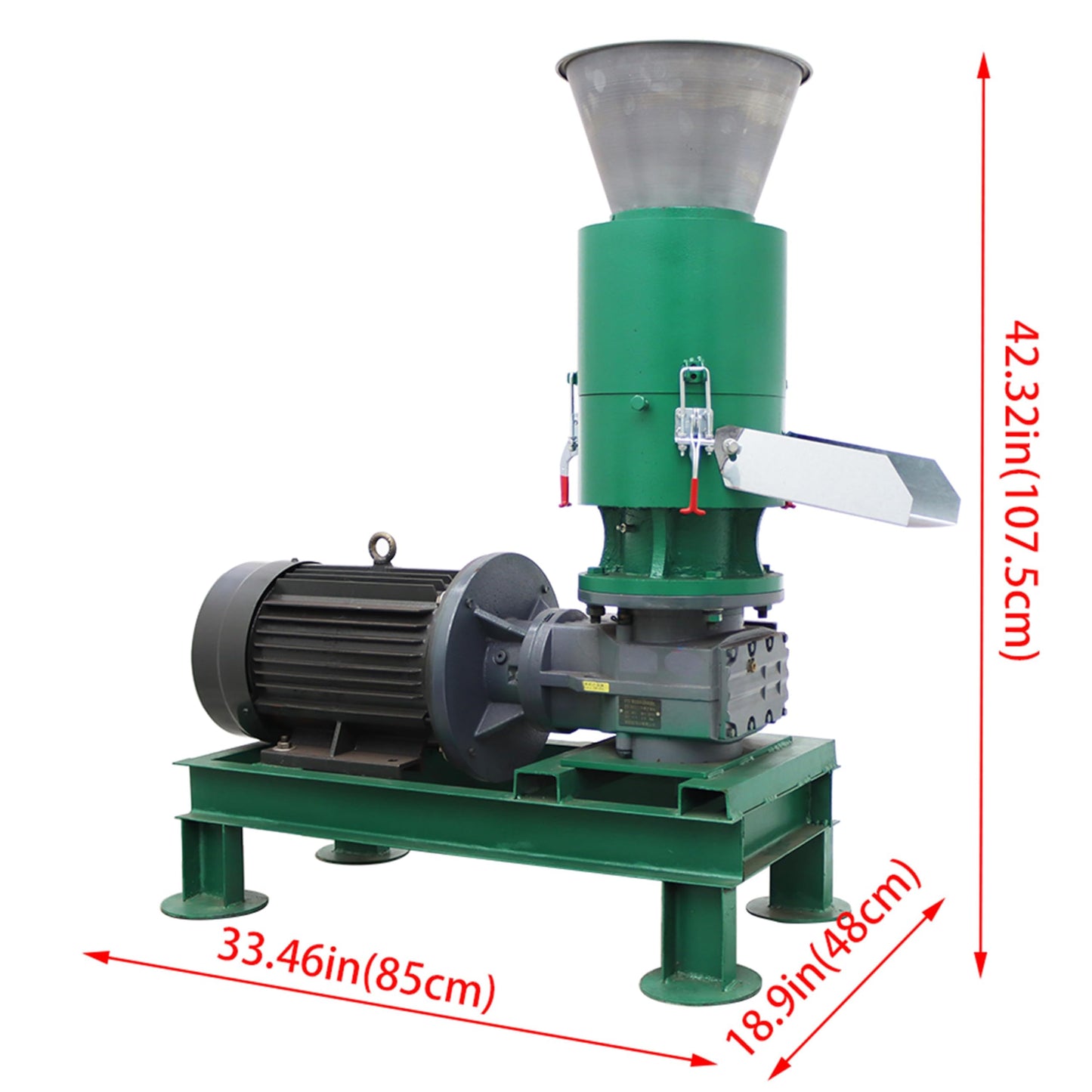 THUXEON 220V Wood Pellet Machine 6MM Holes Small Biomass Processing Pellet Machine 7500W Press Pelletizer 2 Head Rollers Corn Straw Scales Cotton Stalks Wood bran Sawdust