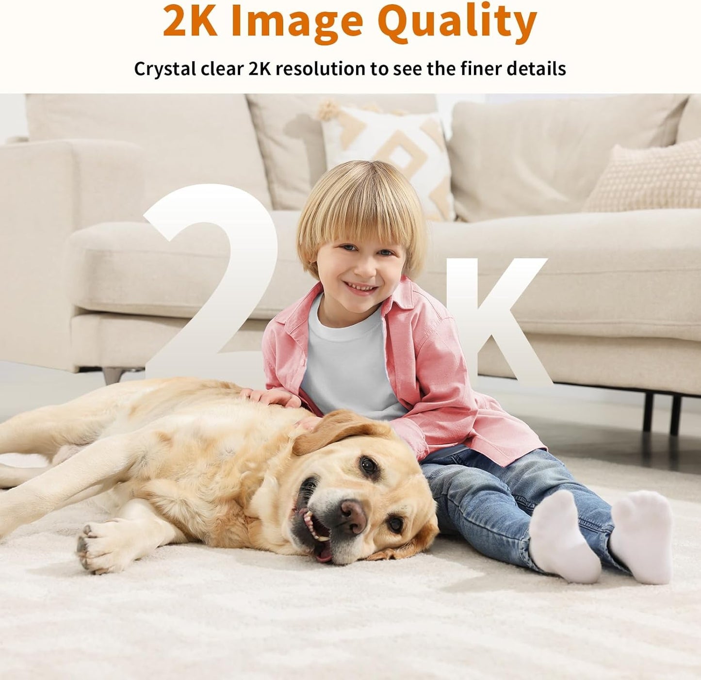 Alaga 2 32G WiFi Indoor Security Camera, Baby Monitor, AI Motion Detection, Way Audio, Night Vision, Cloud and SD Card