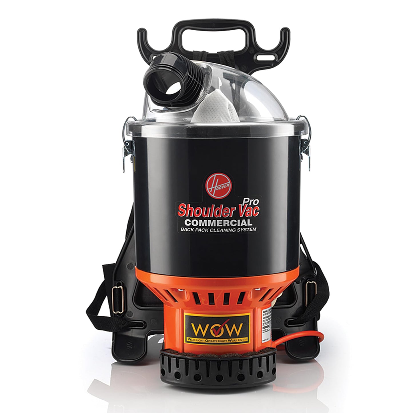Hoover Commercial Shoulder Vac Pro Bagged Backpack Vacuum Cleaner, Lightweight, Chiropractic Design, HEPA Media Filtration, Corded Vacuum Cleaners for Commercial Use on Carpet and Hard Floors