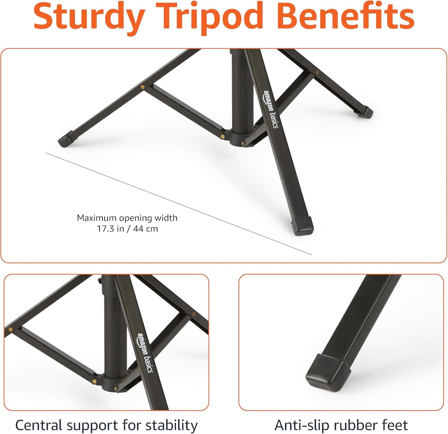 Amazon Basics 64-inch Extendable Tripod for Smartphones - Selfie Stick & Tripod Combo