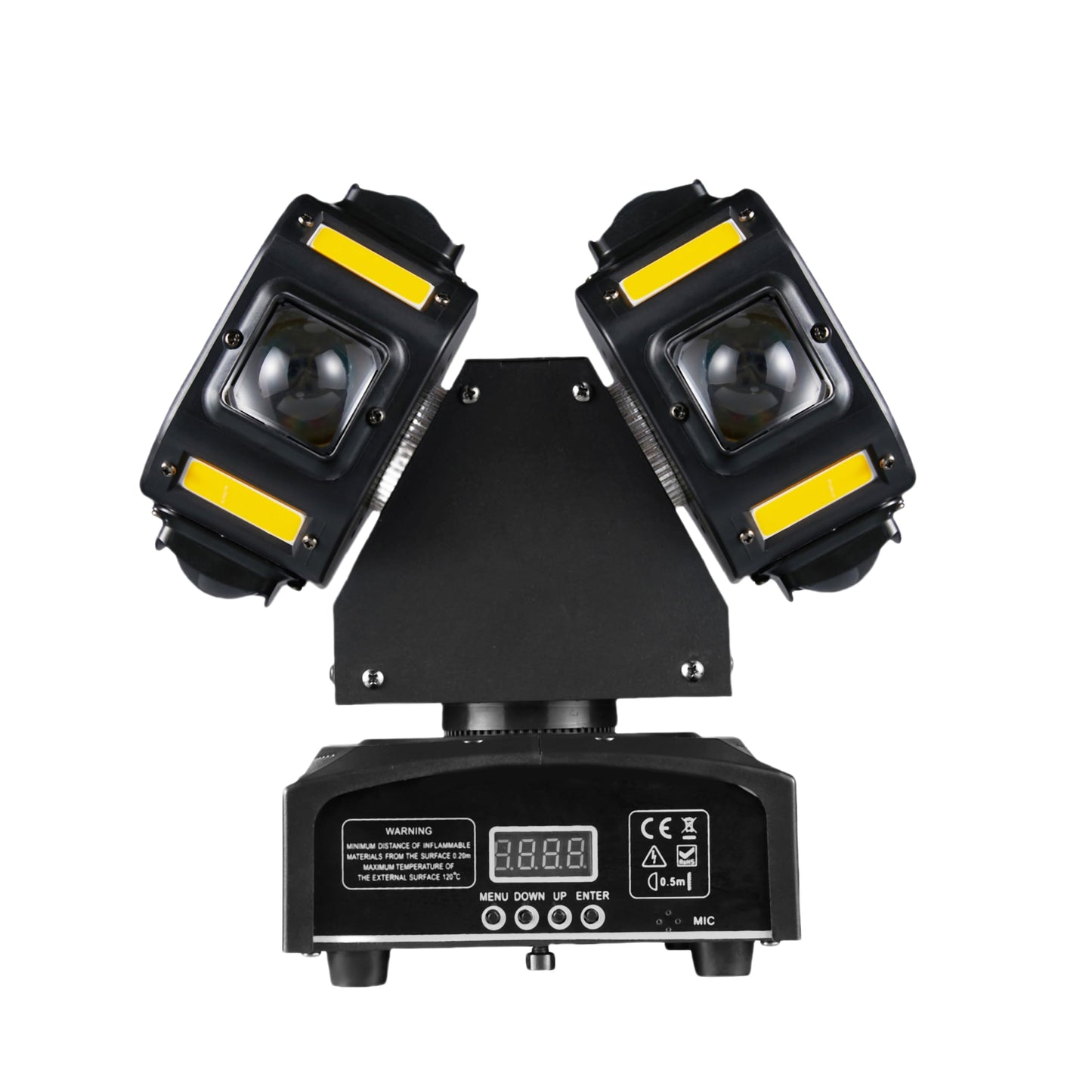 LED Moving Head Dj Lights 8 LEDs DJ Lighting RGB Beam Rotating Stage Lights Strobe & Star Effect with Sound Activated DMX 512 for Party Concert Festival Show