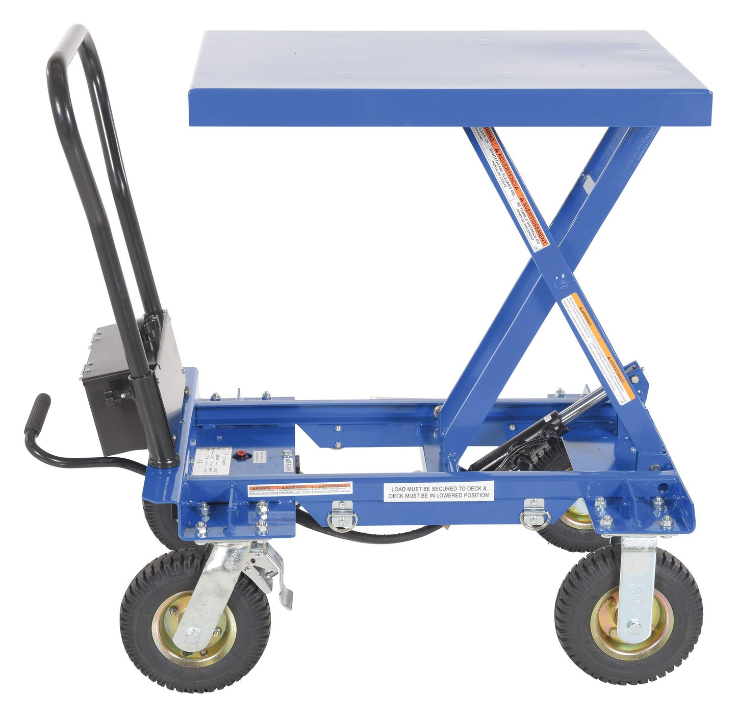 Vestil CART-PN-400 Steel Rough Terrain Elevating Cart 20-1/2 in. x 27-1/2 in. 400 Lb. Capacity Blue