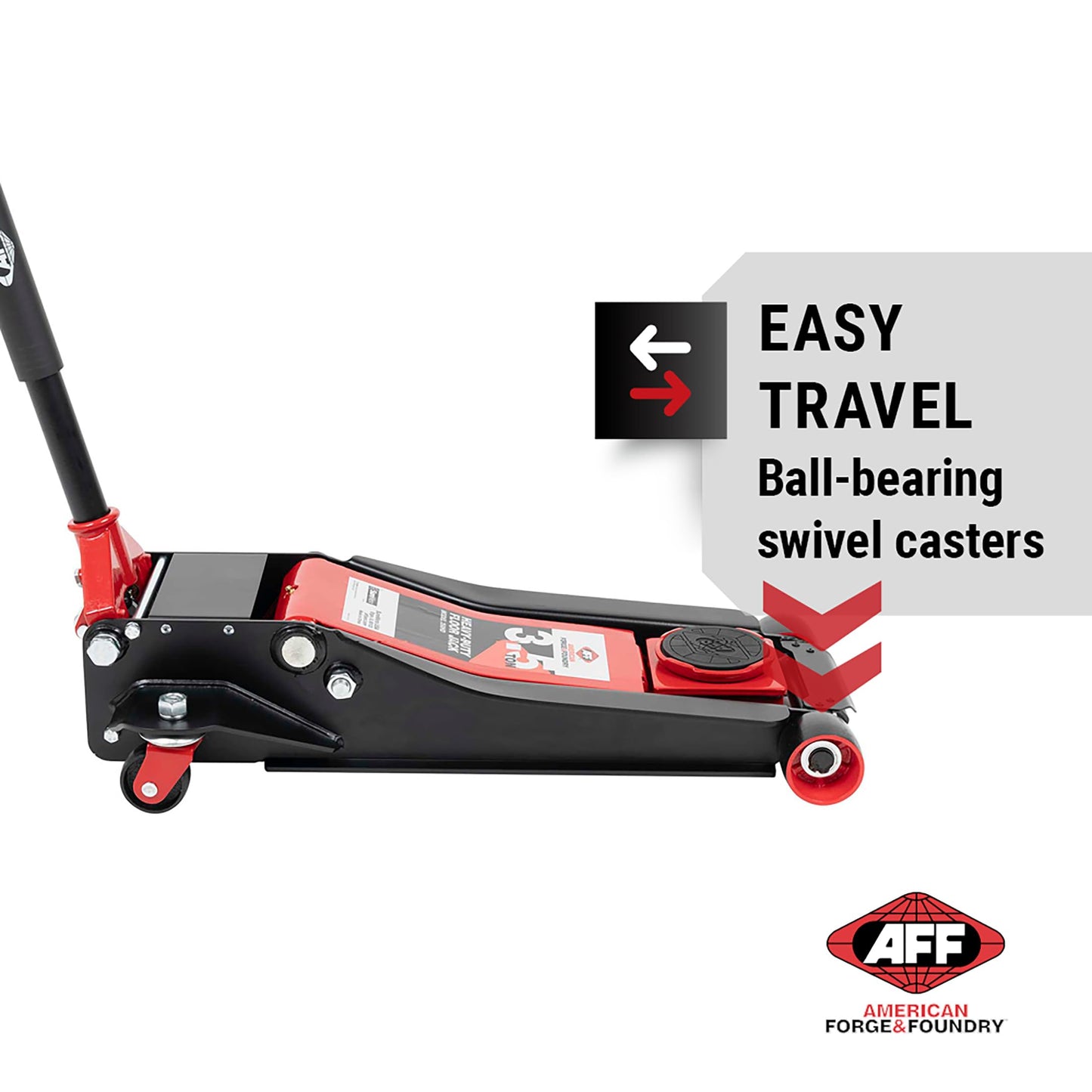 AFF 3.5 Ton Floor Jack - Low Profile Car Jack with Lightning Lift Hydraulic - Heavy Duty
