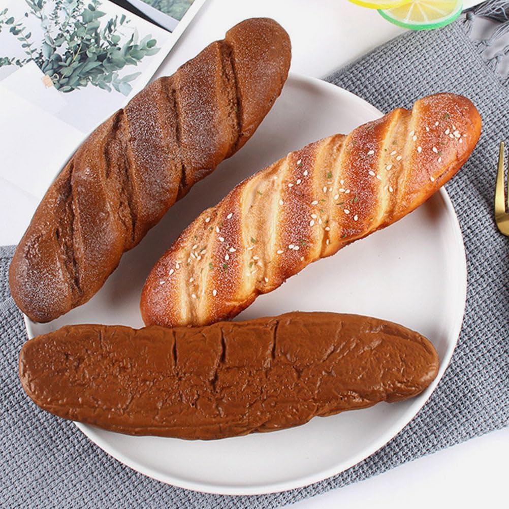LIFKOME 9.05X2.75X1.37In Pu Artificial Bread Model Simulation Bread Photo Prop Bakery Display Kitchen Decor Lifelike