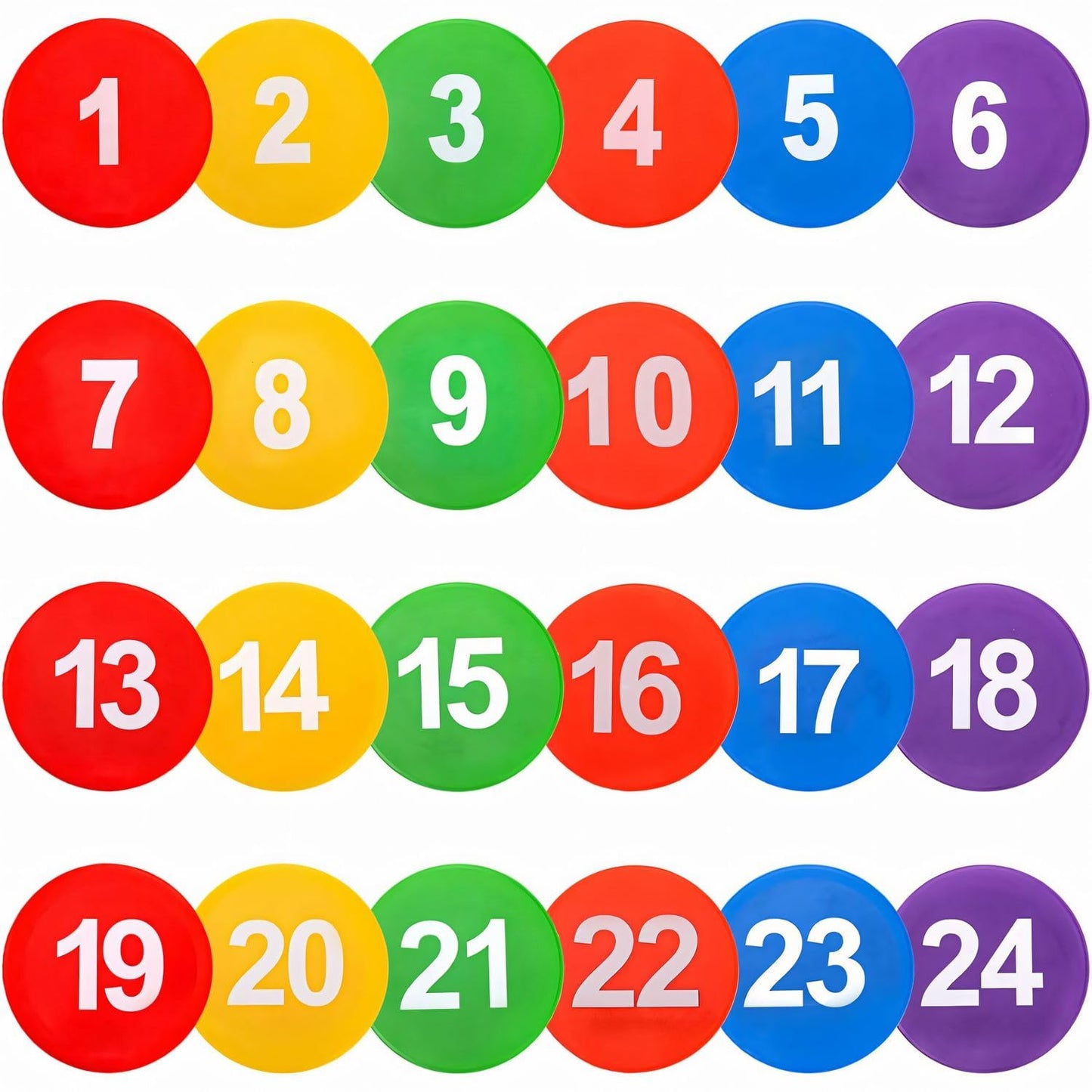Nuburbur 9 Inch Poly Spots, 10 Anti-Slip Spot Markers Floor Spots, Waterproof Flat Filed Cones Poly Dots for Agility Drills, Basketball, Football Training, Sport Activities and Exercise