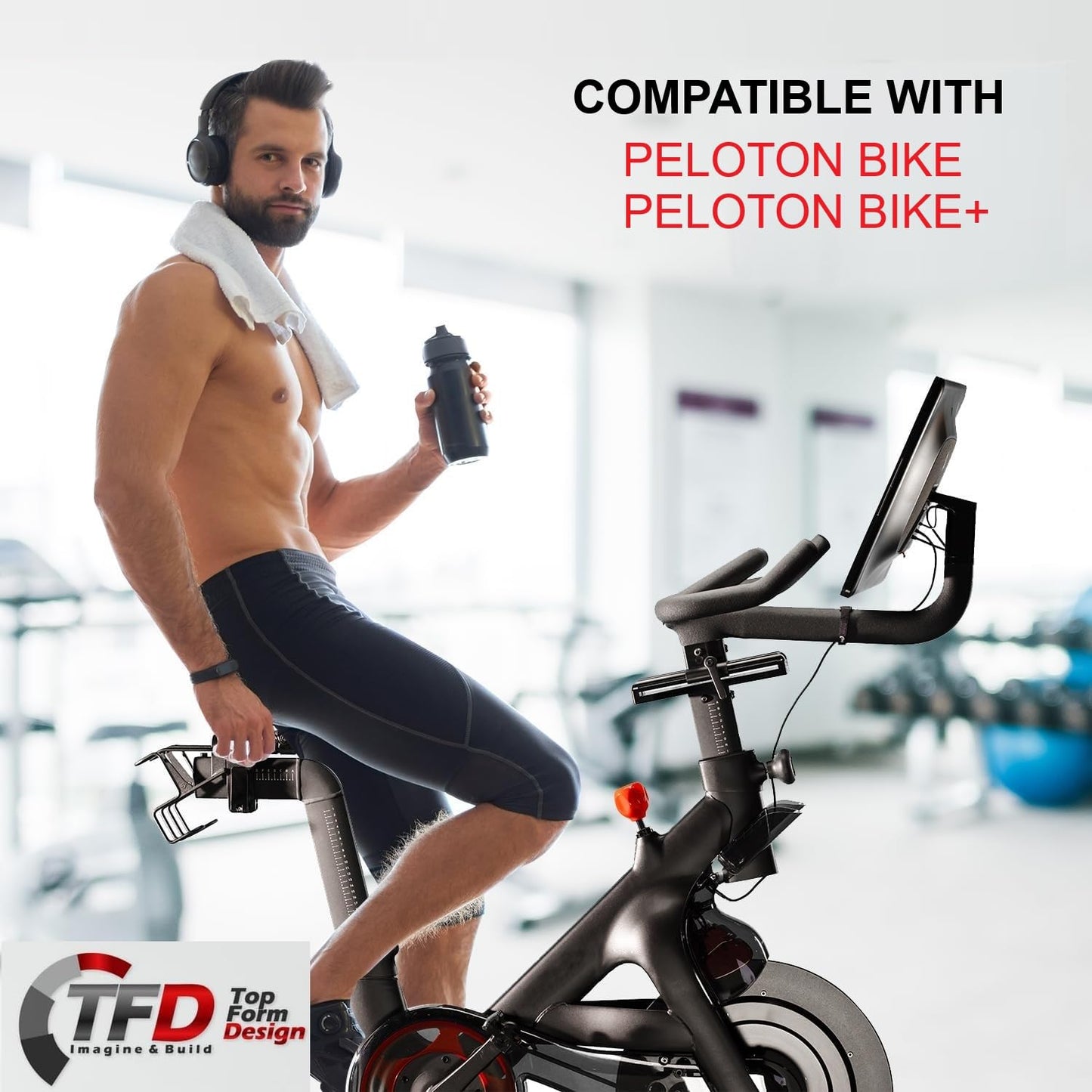 TFD Adjuster, Compatible with Peloton Bike & Bike+ (Original & Bike Plus), Made in USA - Handlebar Mod Adjusts Handle Bar Position for Any Rider | Black Design - Optimal Peloton Accessories