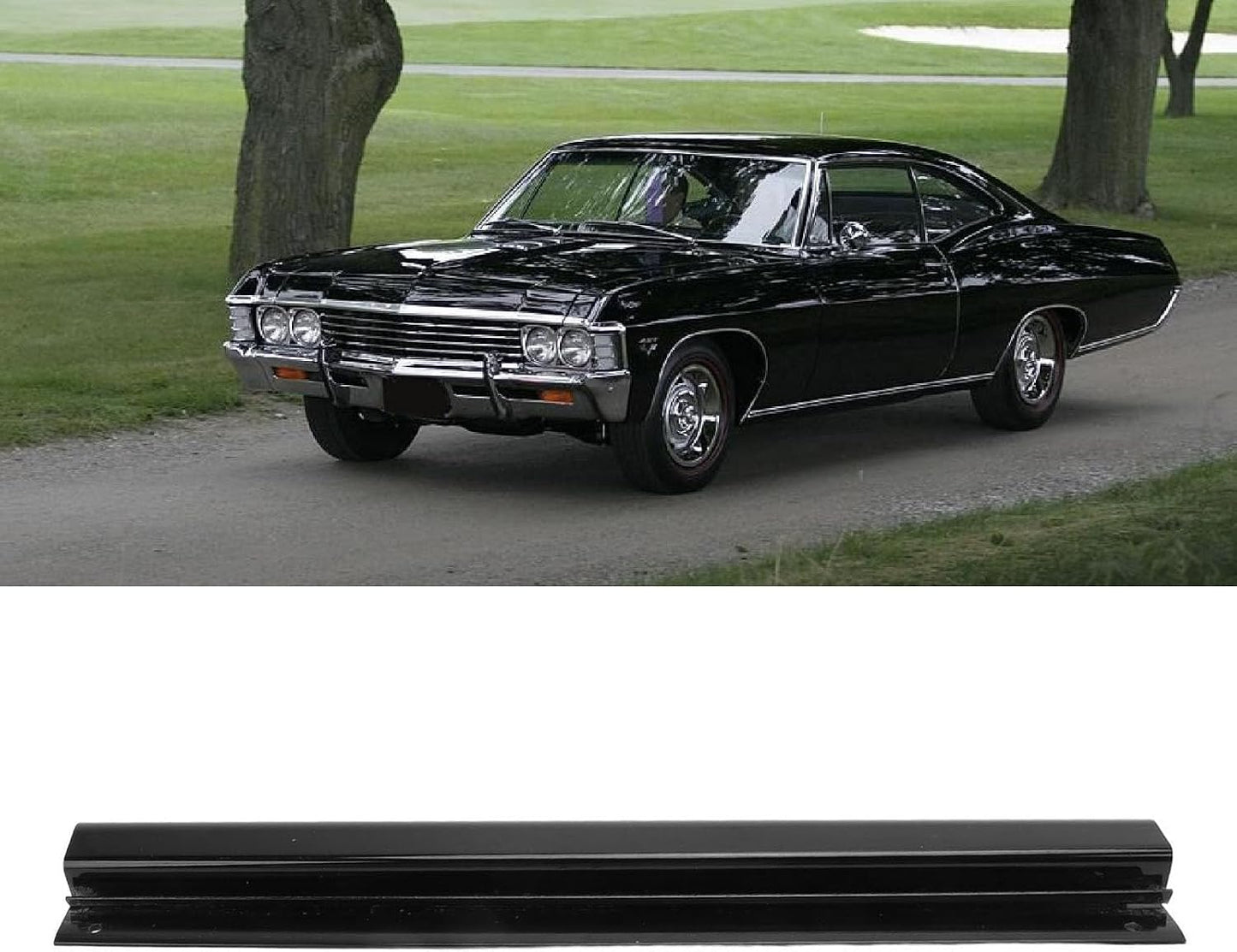 EVGATSAUTO 13in 1965-1972 Firewall Plastic Wire Duct Gutter Scratch Wiring Harness Channel with Screws Replacement