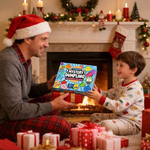 Dumpling Squishy Advent Calendar - 24-Day Mystery Countdown for Stress Relief & Fidgeting Fun