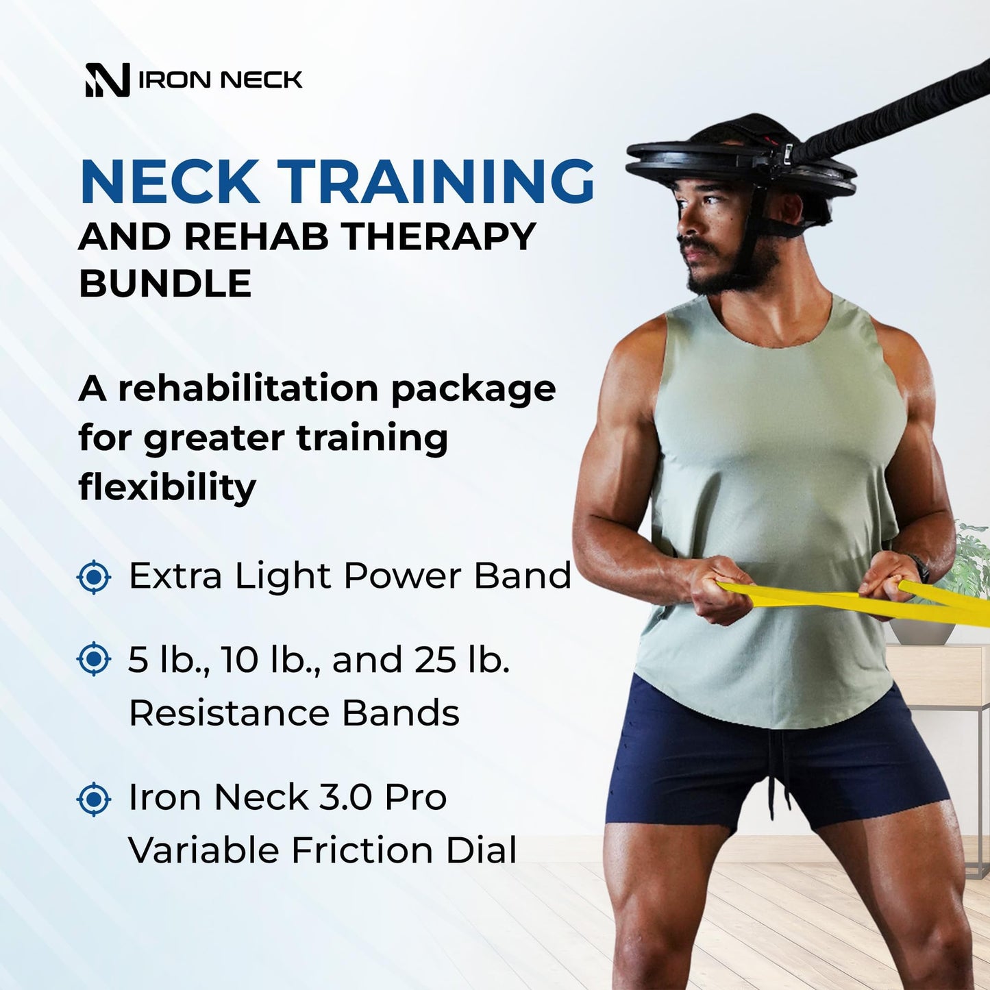 Iron Neck 3.0 Pro, Rehab Kit Bundle, Advanced 360° Neck Trainer and Resistance Bands for Working Out, Rehabilitation, Pain Relief and Posture Correction