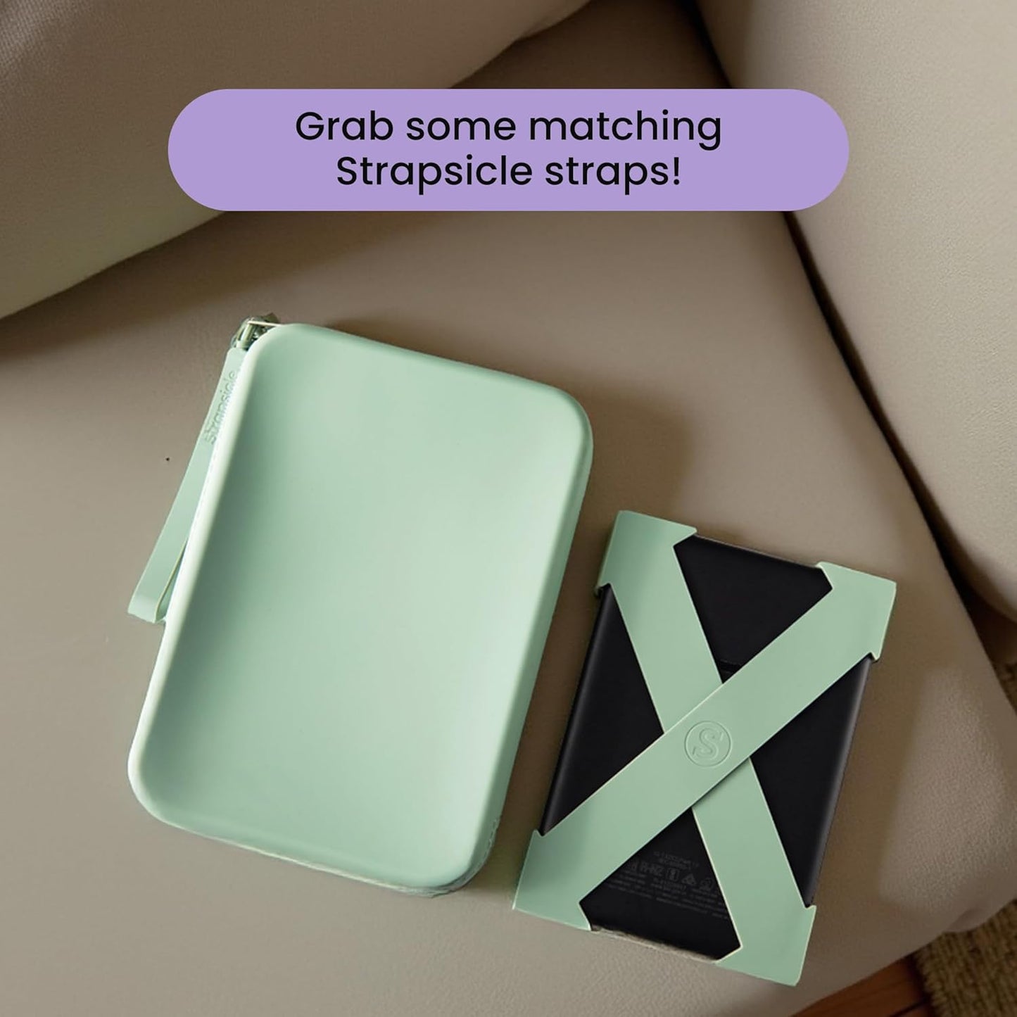 Strapsicle 6.87 2024, 6 Silicone Clutch for Kindle & E-Readers Multi-Purpose Bag for Phone, Wallet & Keys Fits