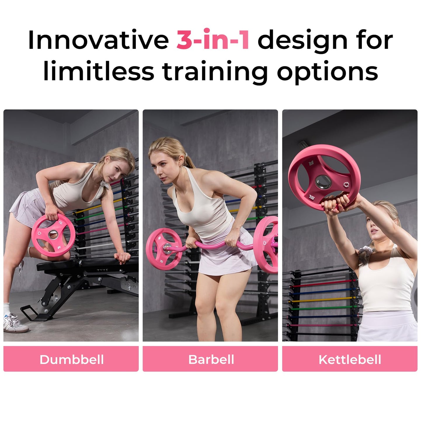 RitFit AURASPIN Olympic Grip Plates, 2-Inch Weight Plates for Weightlifting and Strength Training in Home & Gym, 2x10LB