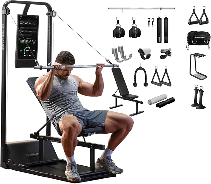 Gym Monster 2 Works Plus & Smart PowerGrip Handles & Weight Lifting Belt & Gym Accessories Organizer & Skiing Handles 2 Bundle