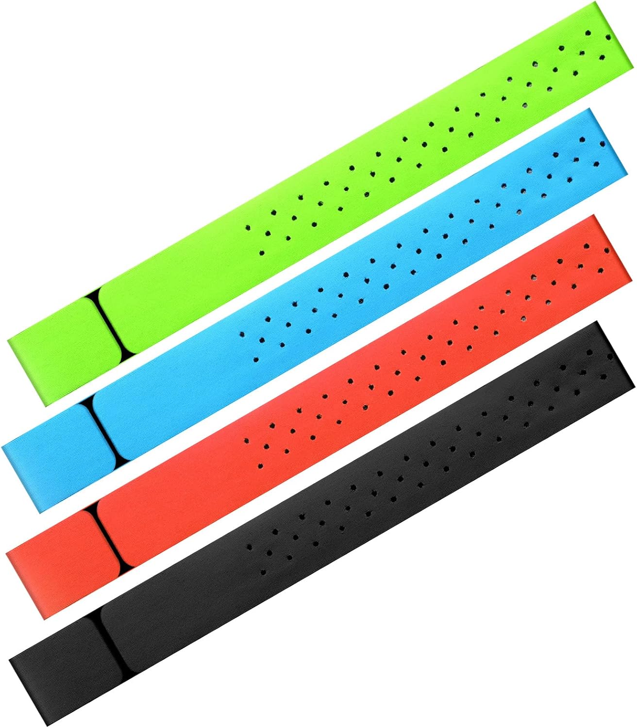4 Adjustable(0.8 15.8 Inch,Black, Oudain Pcs Heart Rate Monitor Replacement Strap Band, Soft Heart Rate Monitor Armband