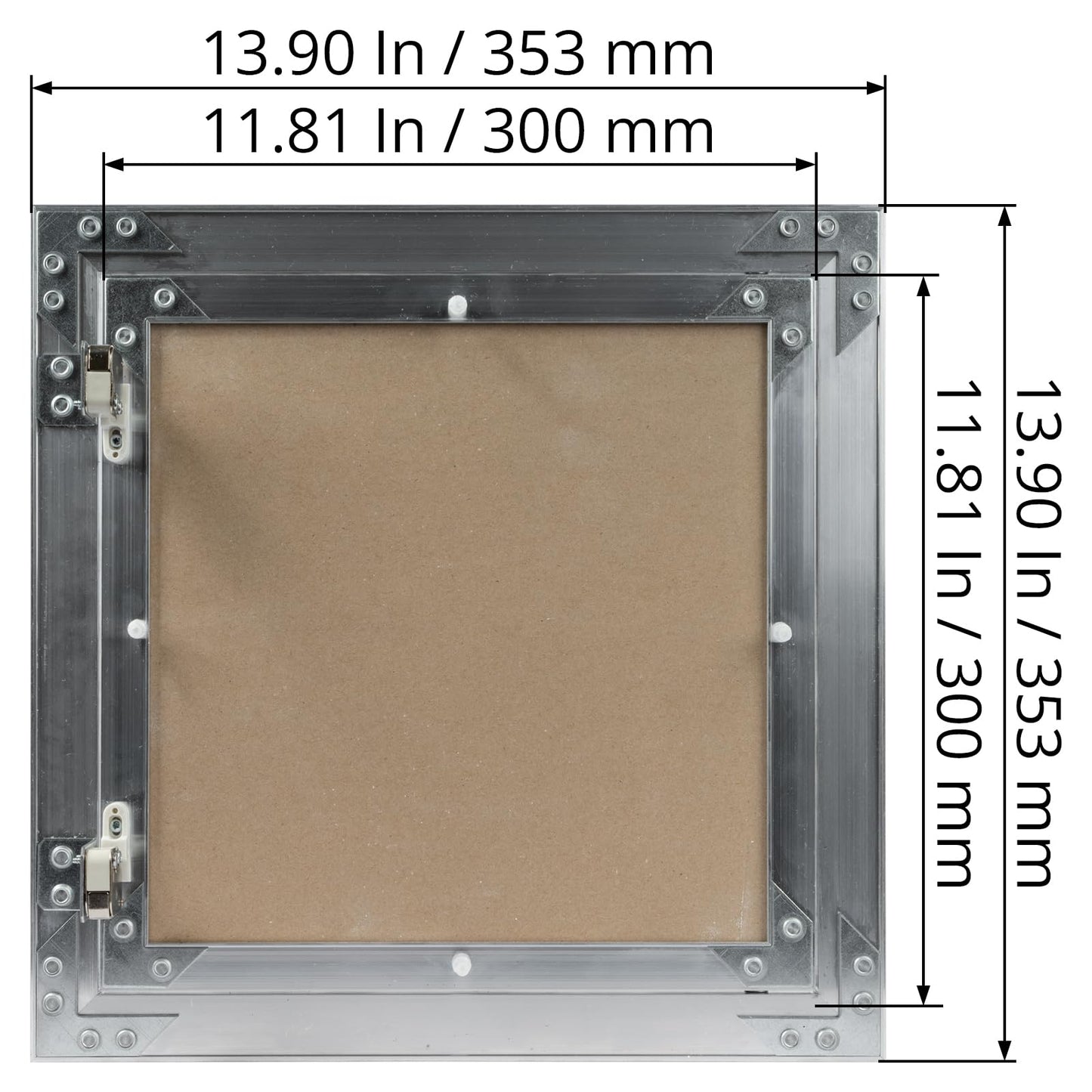 ECOPRO VENT 12" x 12" Waterproof Drywall Access Panel, Tileable and Paintable Ceiling and Wall Access Panel for Drywall, Wire Cover for Wall Covering Panels, Push to Open, Flush-Mount Wall Hole Cover