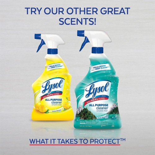 LYSOL All-Purpose Cleaner - Lemon Breeze Scent | Ready-to-Use 32 Oz Spray Bottle