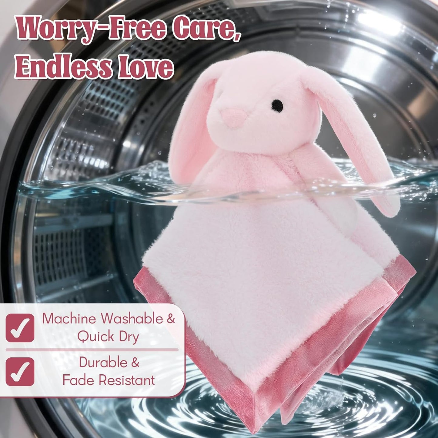 Skiennix Bunny Lovey Security Blanket - Soft 14" Snuggle Toy for Newborns | Perfect Gift for Boys & Girls