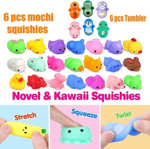 125 Pcs Prizes Treasure Box Toys for Classroom,Easter Basket Egg Fillers Party Favors for Kids, Prize Box Toys for Kids Classroom, Pinata Filler, Goodie Bags Stuffers, Treasure Chest Carnival Prizes