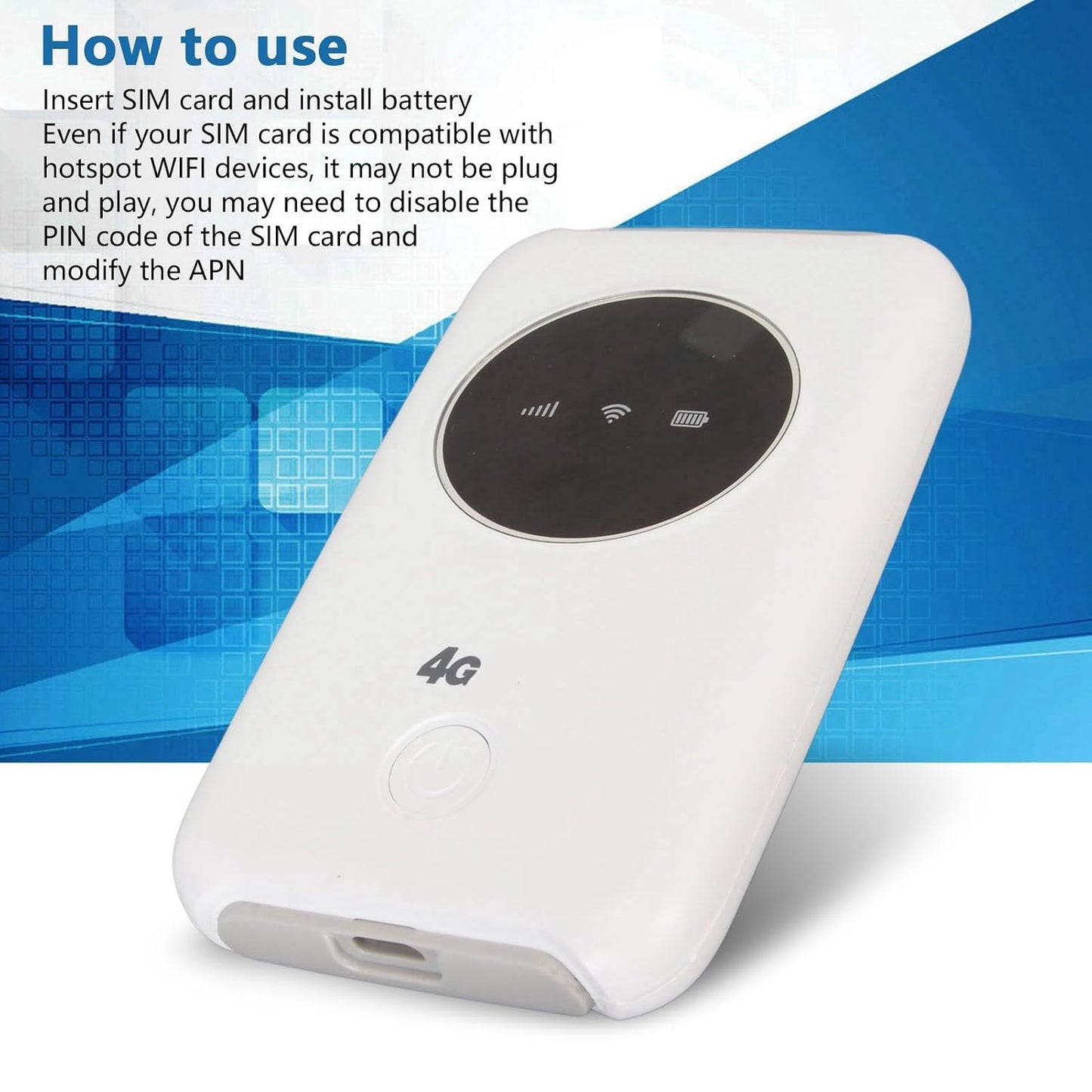 4G 300Mbps 4G 3200mAh LTE USB Mobile Router Unlocked Battery Mobile Router with SIM Card Slot Portable Internet
