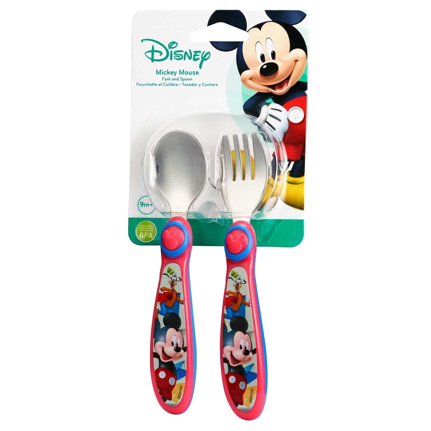 The First Years Disney Baby Mickey Mouse Stainless Steel Flatware for Kids (Pack of 5)