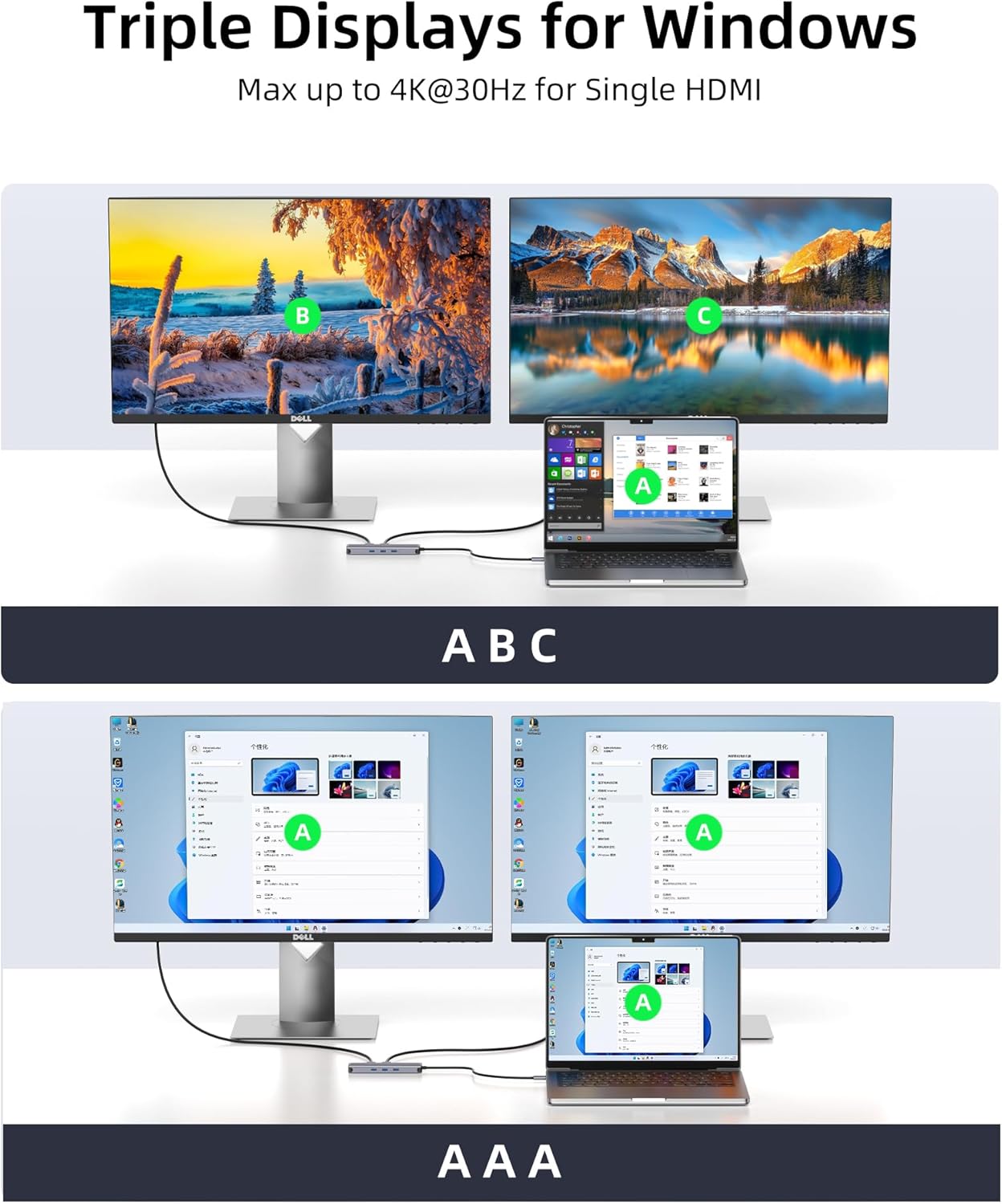 fairikabe 10 1, 1Gbps 100W 3.5 USB C Docking Station Dual Monitor in USB-C Hub to HDMI VGA Adapter with Ethernet