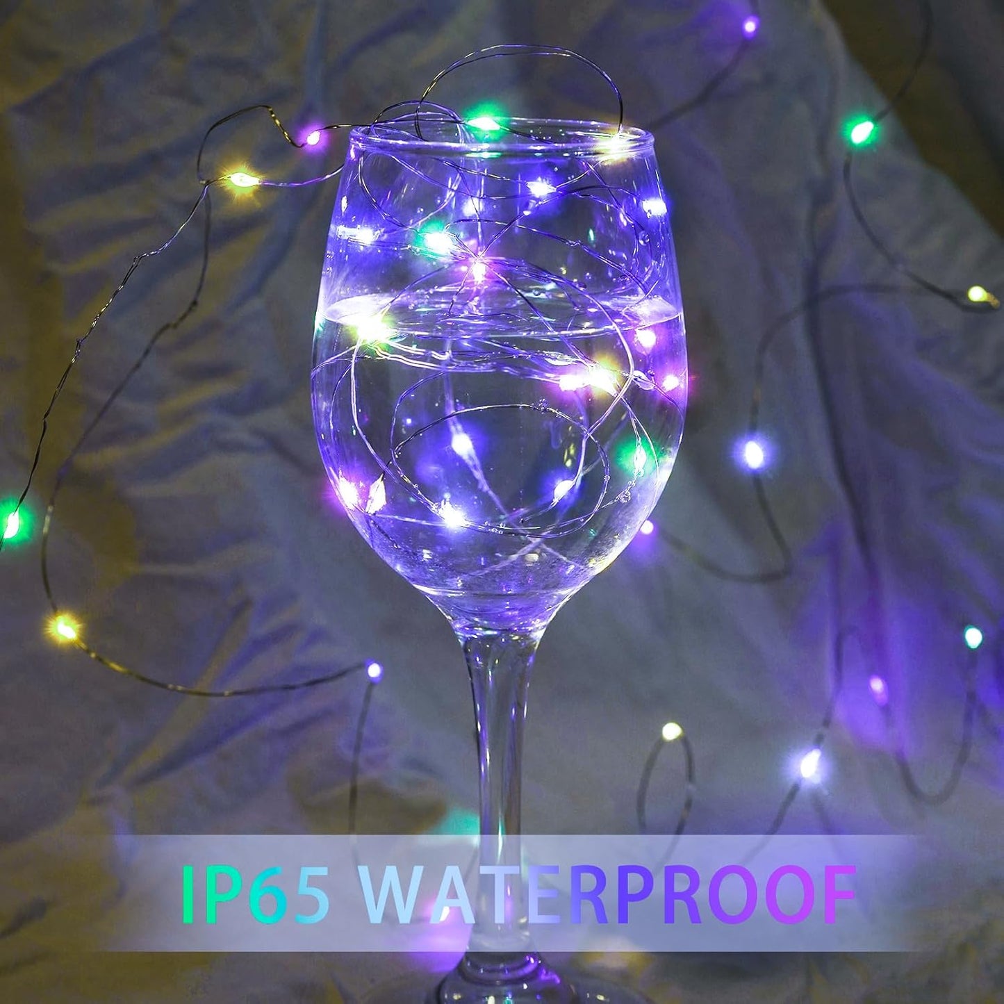 Skiennix 50 Pack Fairy Lights - 7Ft 20 LED Twinkle String Lights | Battery Operated & Waterproof for Parties, Weddings, and Decor - Rainbow Pastel