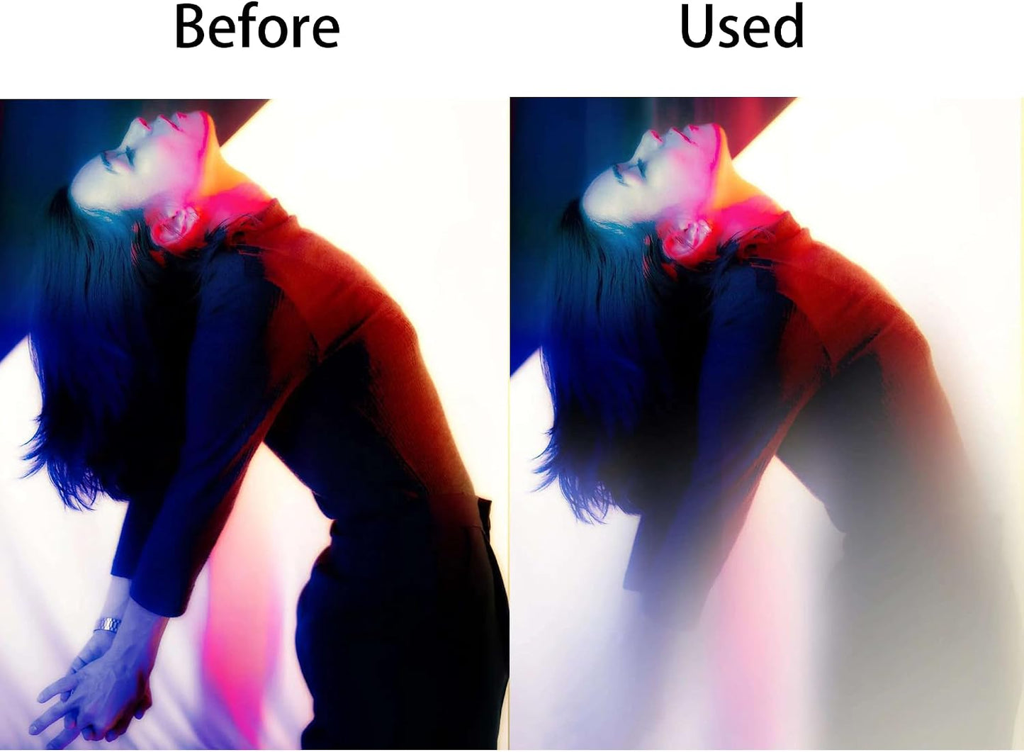 SAKUINER 82mm PUYI Split Diopter Filter Creative Half Transparent Blur Effect for Portrait & Landscape Photography