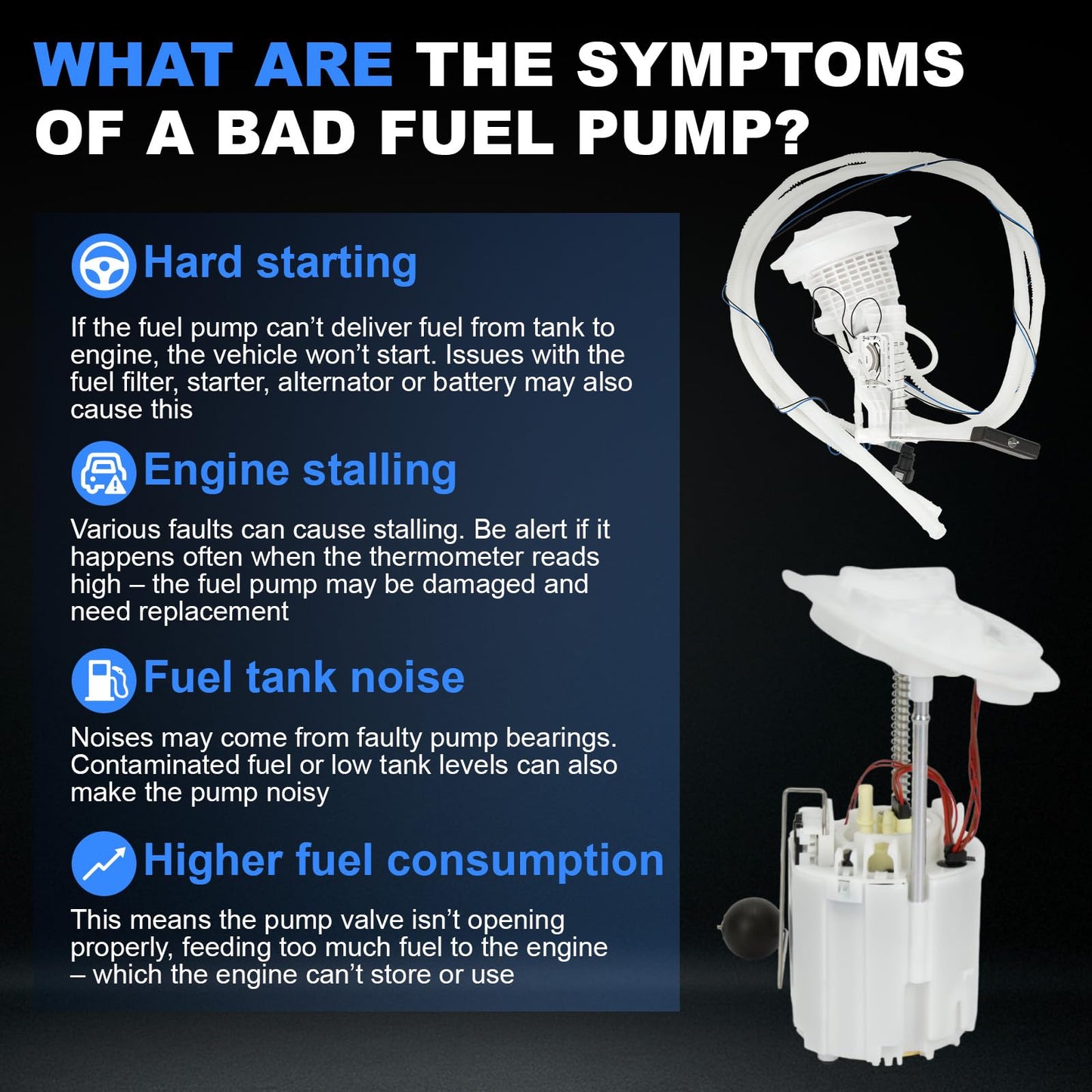 E7192M E7264A NTLTPYY Electric Fuel pump compatible with Chrysler 300 2005-2015 for Dodge Challenger 2008-2015 for Dodge Charger 2006-2015 for Dodge Magnum 2005-2008, fuel pump module assembly