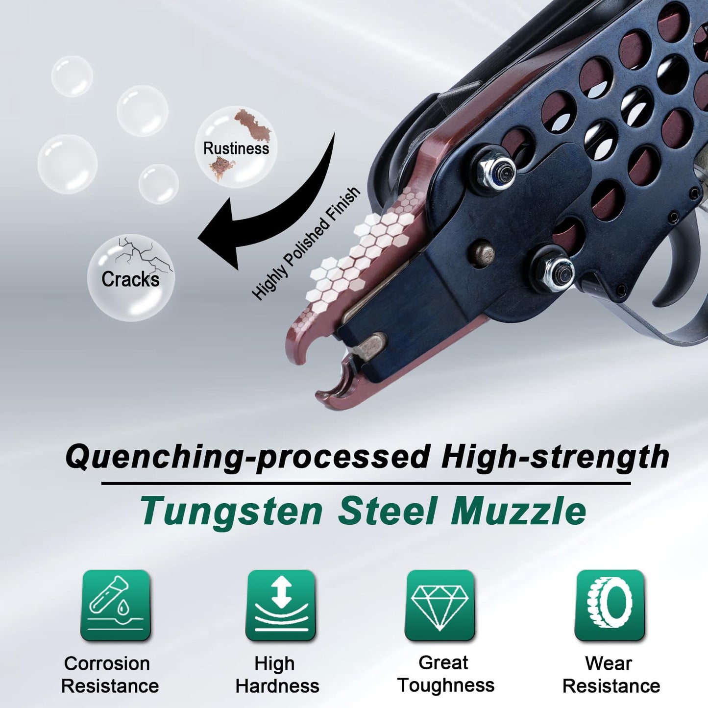 Combination of C-7EA Pneumatic Hog Ring Gun Kit and 1000PCS Stainless Steel Hog Ring Staples