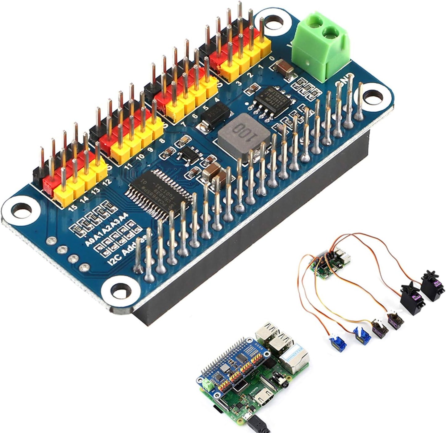 MakerFocus 16 12 I2C 5 4 3B+ 3B PWM Servo Motor Driver IIC Module Channel PWM Outputs Bit Resolution Compatible