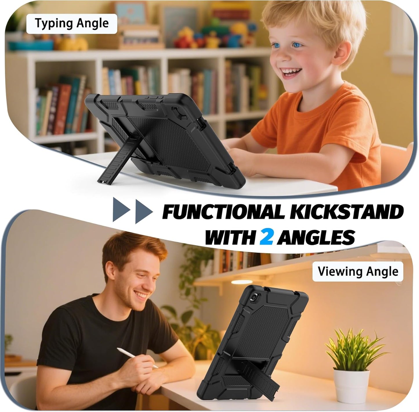 rantice A11+ A9+ 11", [3-Layer A9+ A11+ SM-X230 X235 X210 X216,Black Military-Grade Case for Samsung Galaxy Tab /
