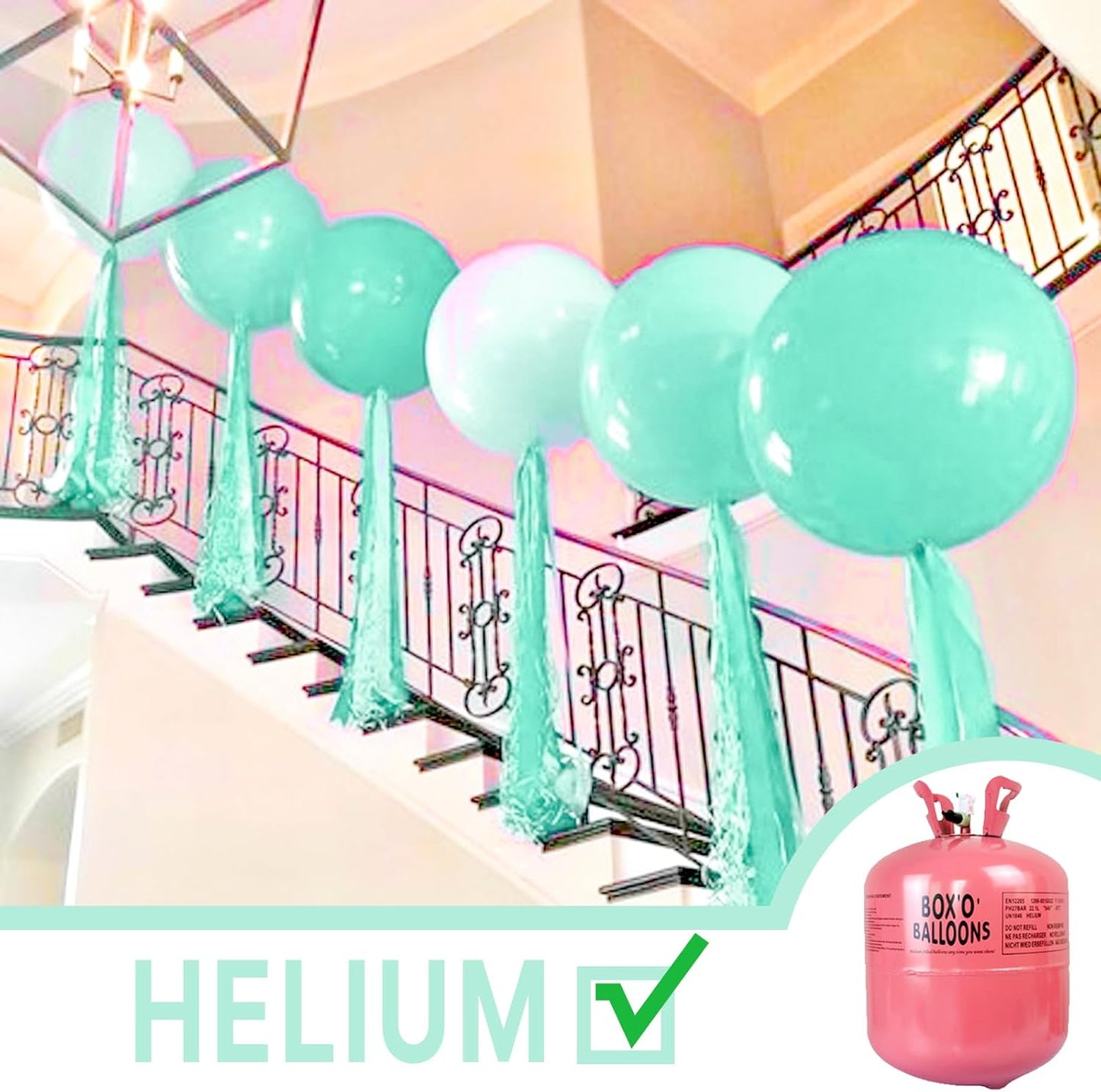 PartyWoo Jumbo Ice Cream Theme Balloons - 36" Latex Set of 4 for Birthday & Wedding Decor