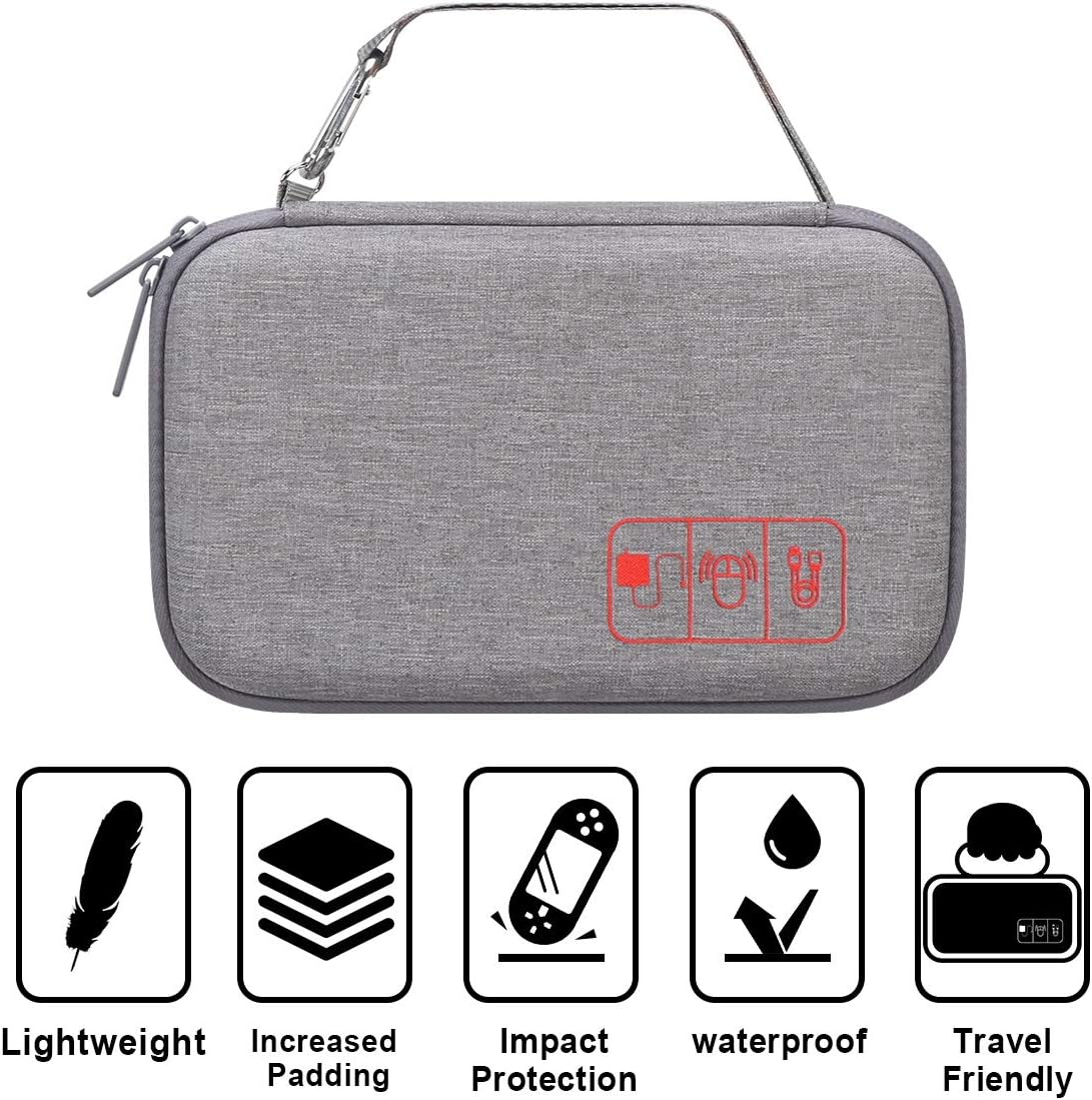 Canboc Hard Travel Electronic Organizer Case for MacBook Power Adapter Charger, Cable, Mouse Power Bank, Apple Pencil
