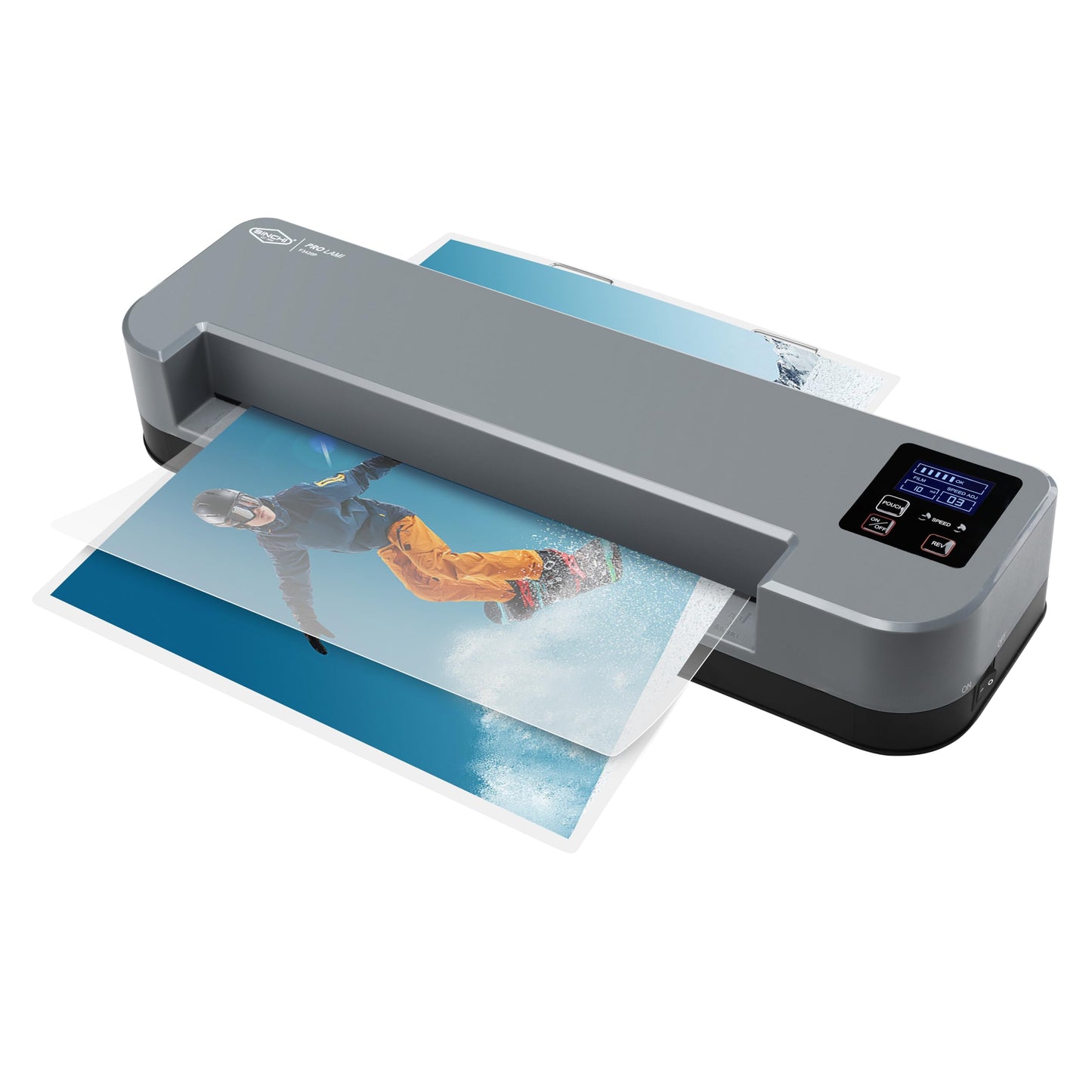 SINCHI 13-Inch 4-Roller Thermal Laminator & Foil Applicator w/LCD Display, 30s Warm-Up, 16s/Sheet, Supports 3–10 Mil, Micro-Adjust for Smoother Results, Commercial-Grade for Busy Offices, DIY Crafts