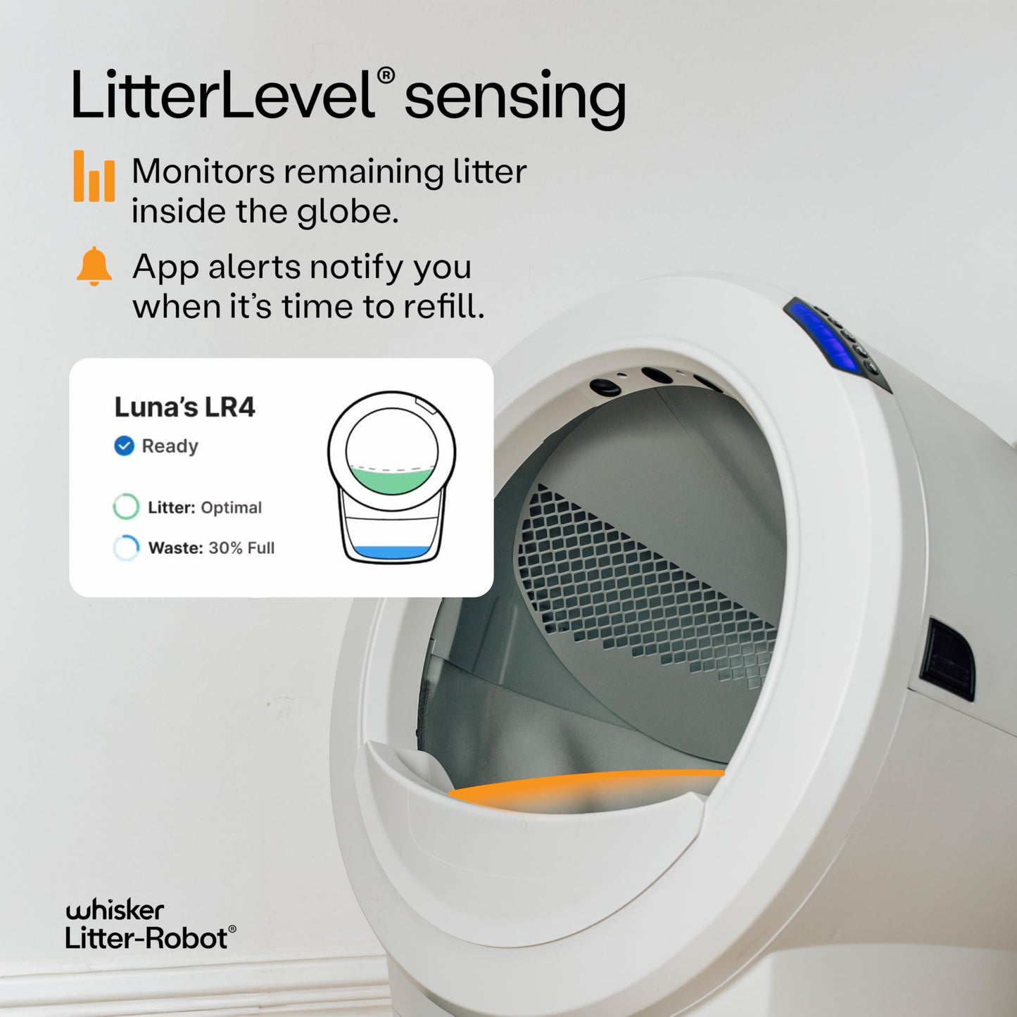 Whisker Litter-Robot 4 Supply Bundle, White - Automatic, Self-Cleaning Cat Litter Box, WiFi Enabled, Includes Litter-Robot 4, 3 OdorTrap Refills, 10 Liners, 30 Cleaner Wipes, & 2 Carbon Filters
